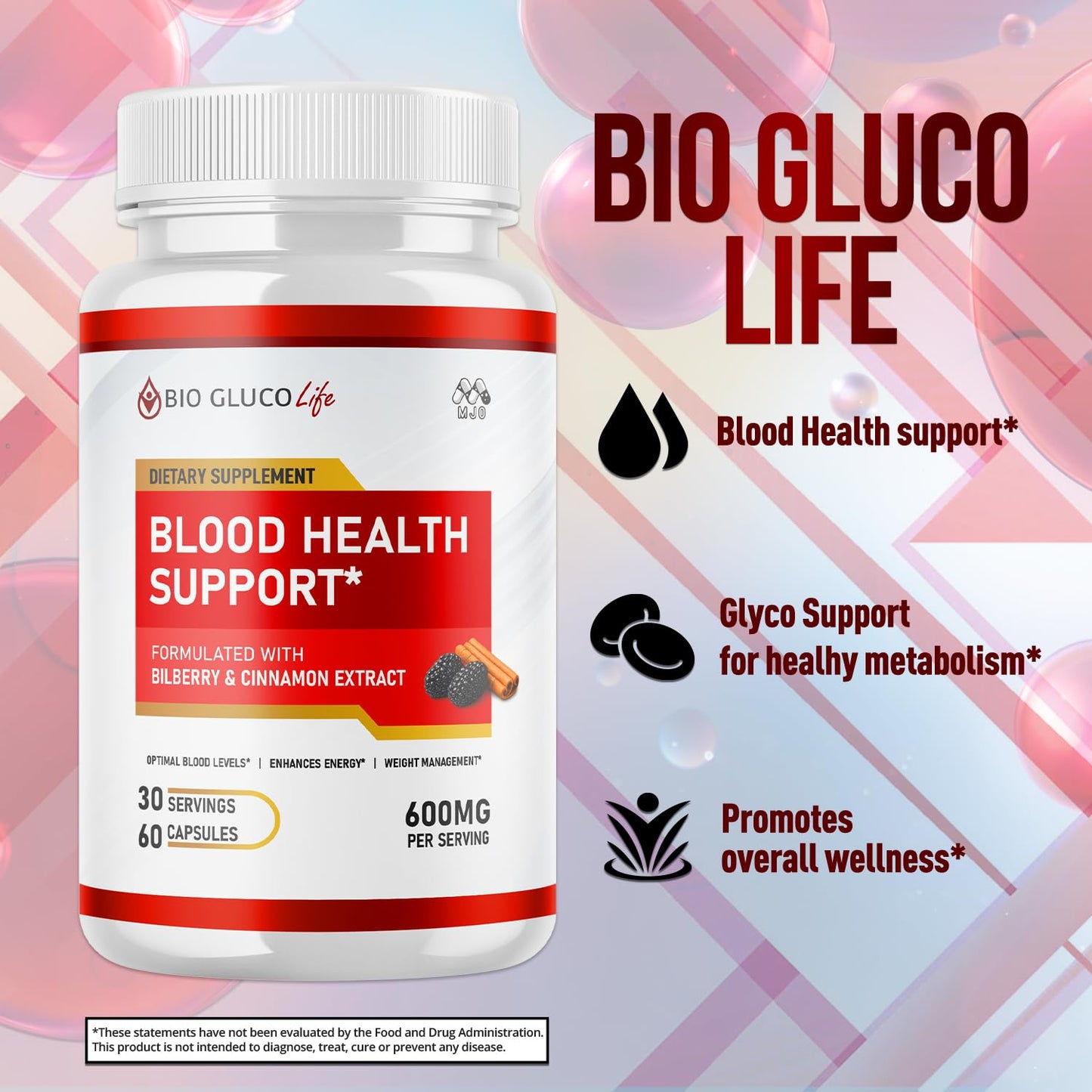 MJO Bio Gluco Life Capsules, Capsule, 300 Count