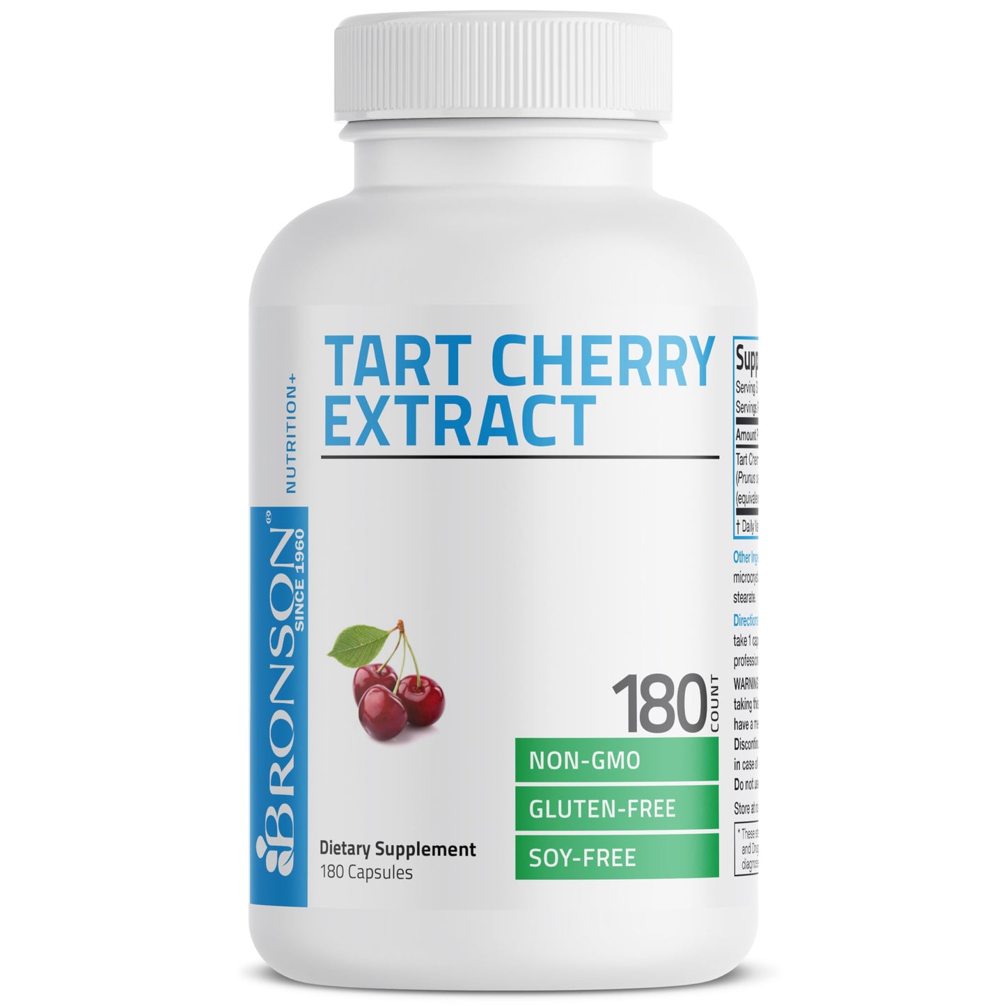 Bronson Tart Cherry Extract Capsules with Antioxidants and Flavonoids Non-GMO, 180 Count