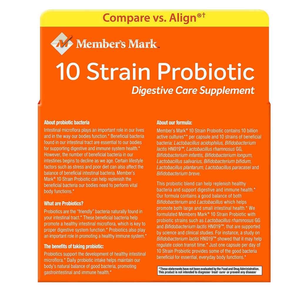 Member's Mark 5X Probiotic Digestive Care Supplement Capsule, 84 Count