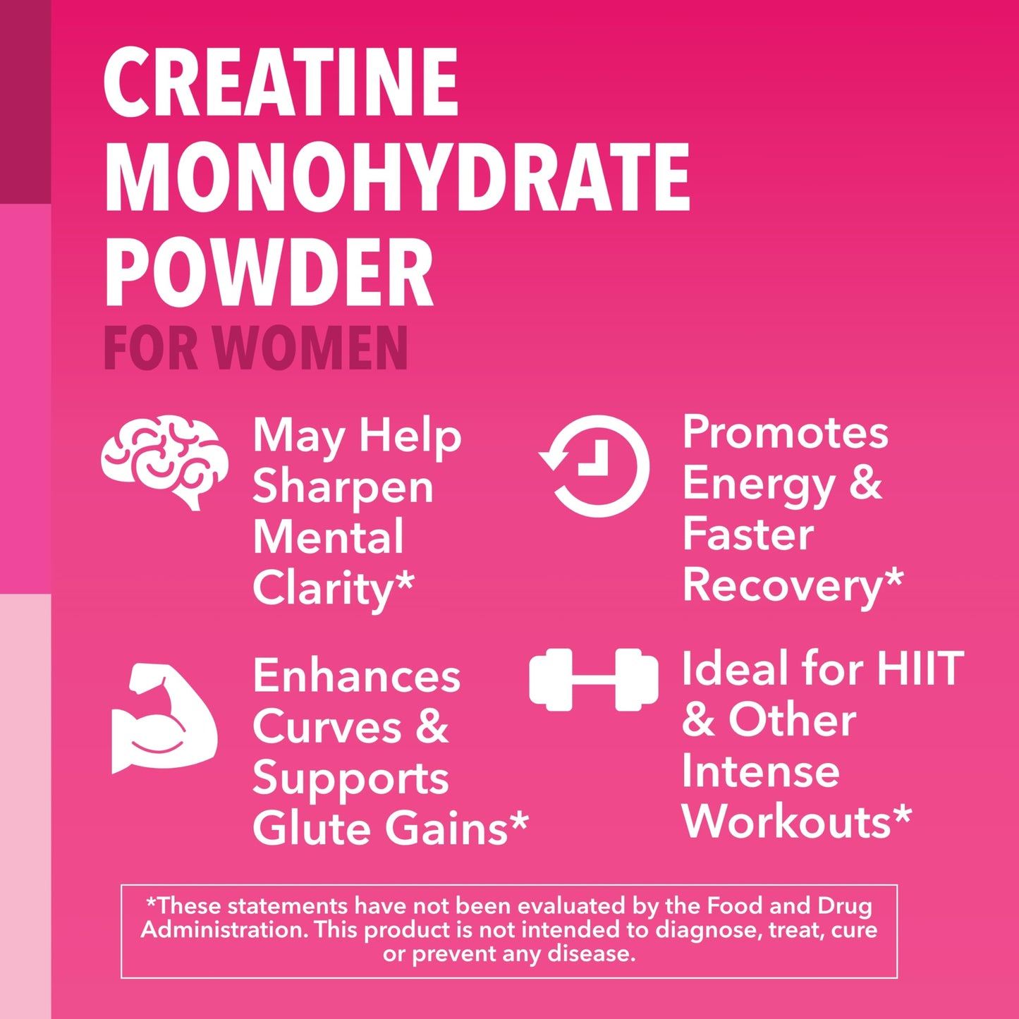 HAVASU NUTRITION Creatine for Women, Unflavored, Powder, 10.6 Ounce