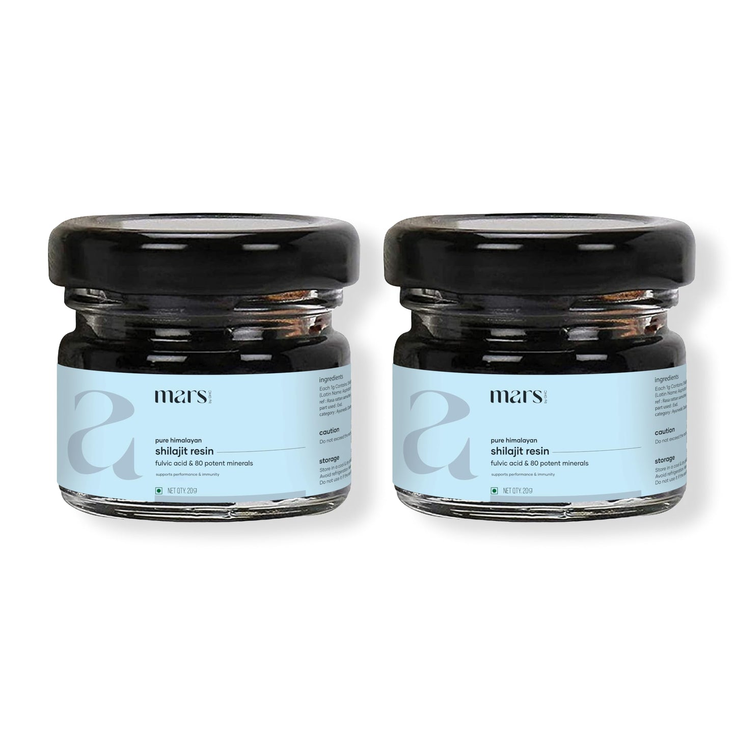 Mars Himalayan Organic Shilajit Resin Softgel 0.52 Pack of 2