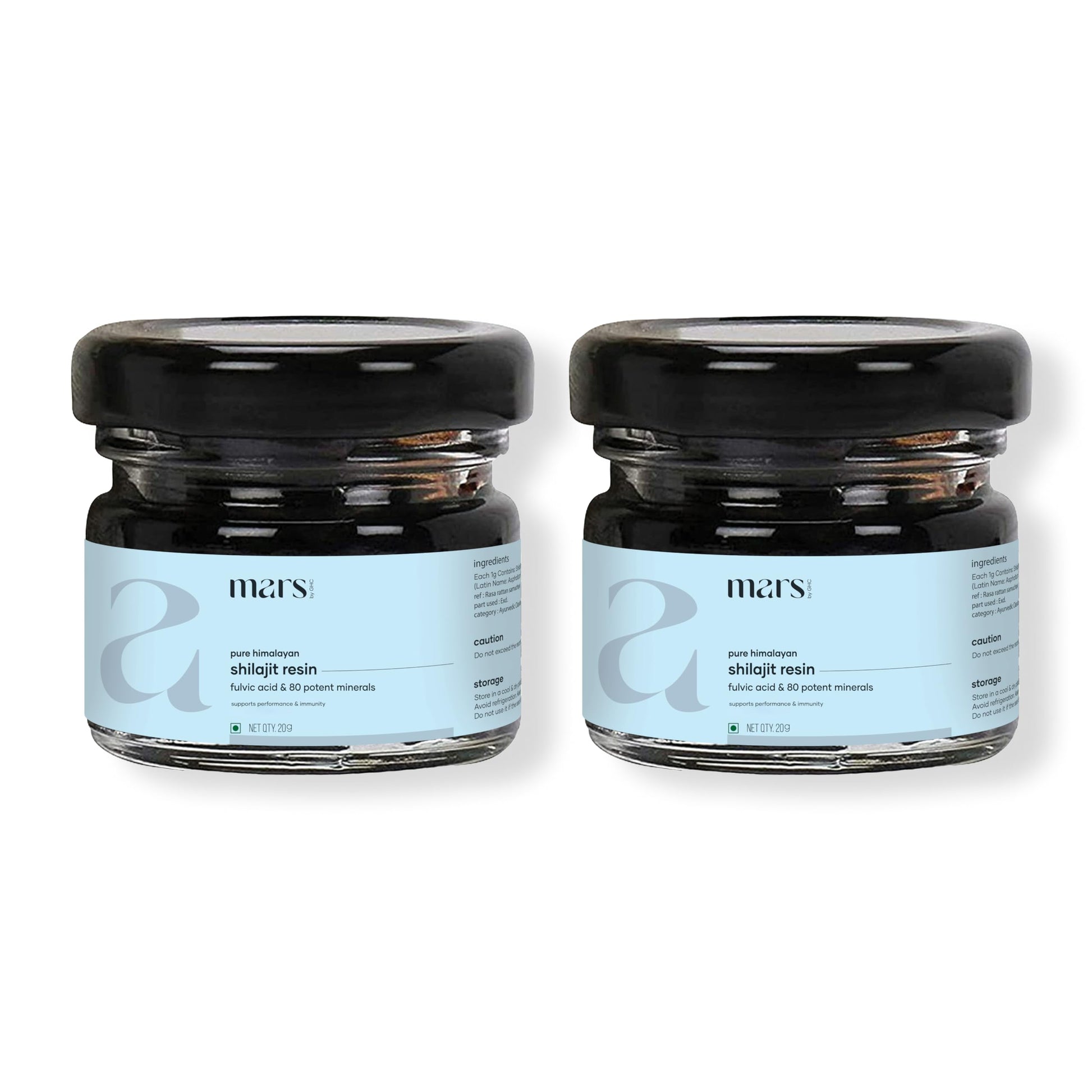 Mars Himalayan Organic Shilajit Resin Softgel 0.52 Pack of 2