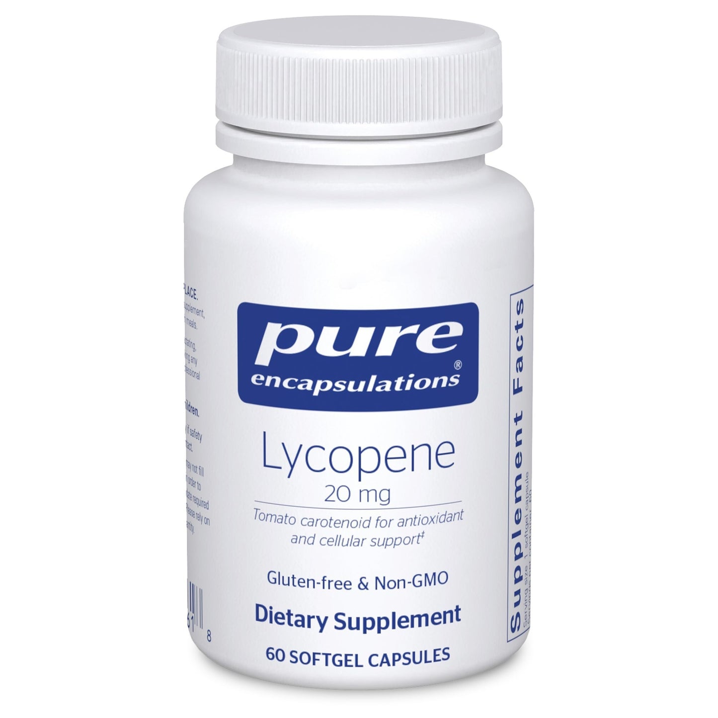 Pure Encapsulations Lycopene 20 mg Softgel Capsules, 60 Count