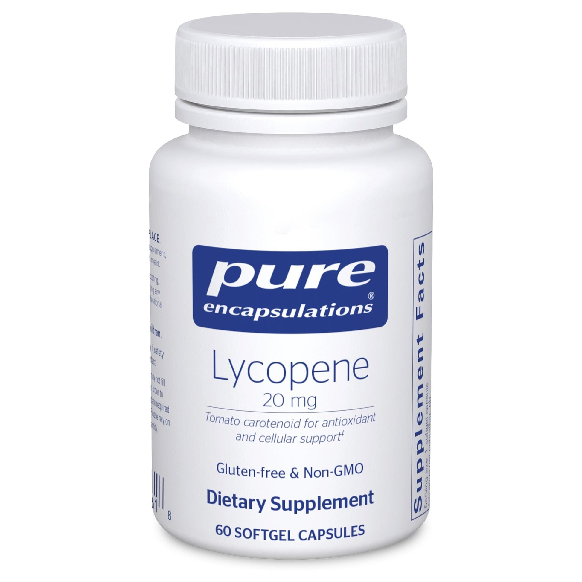 Pure Encapsulations Lycopene 20 mg Softgel Capsules, 60 Count