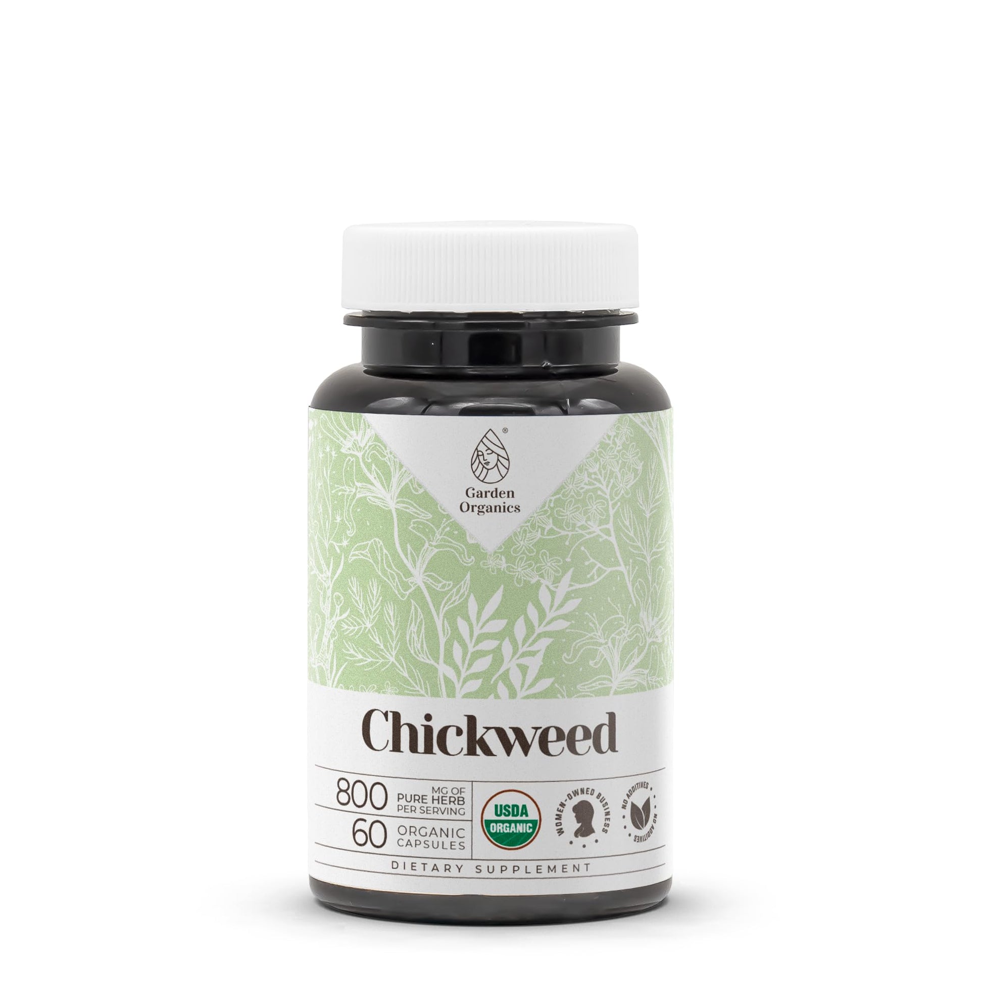 Garden Organics Chickweed Capsules, 60 Count