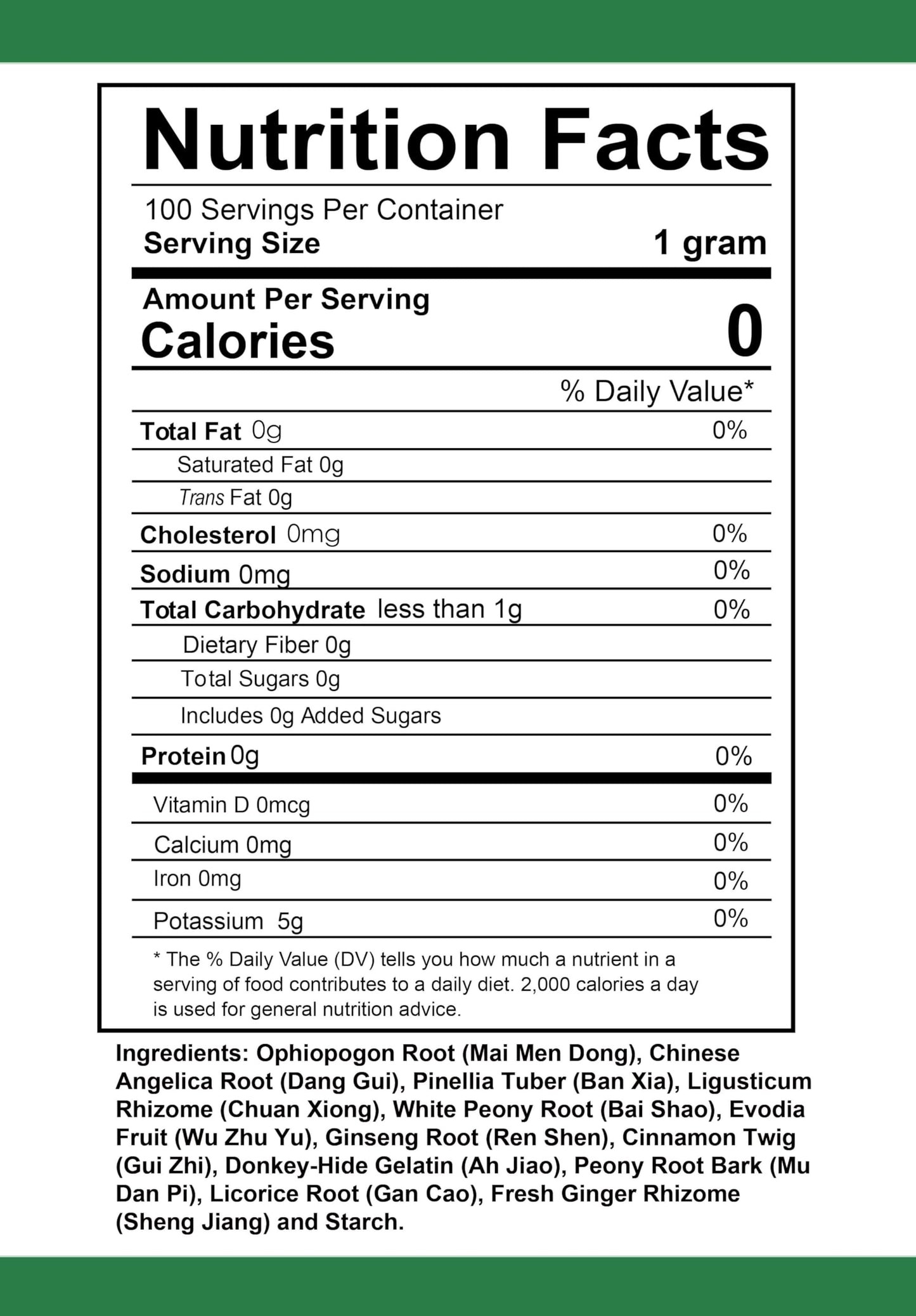 Health Herbal Wen Jing Tang/Warms The Menses Decoction Powder, 100 Grams/Bottle