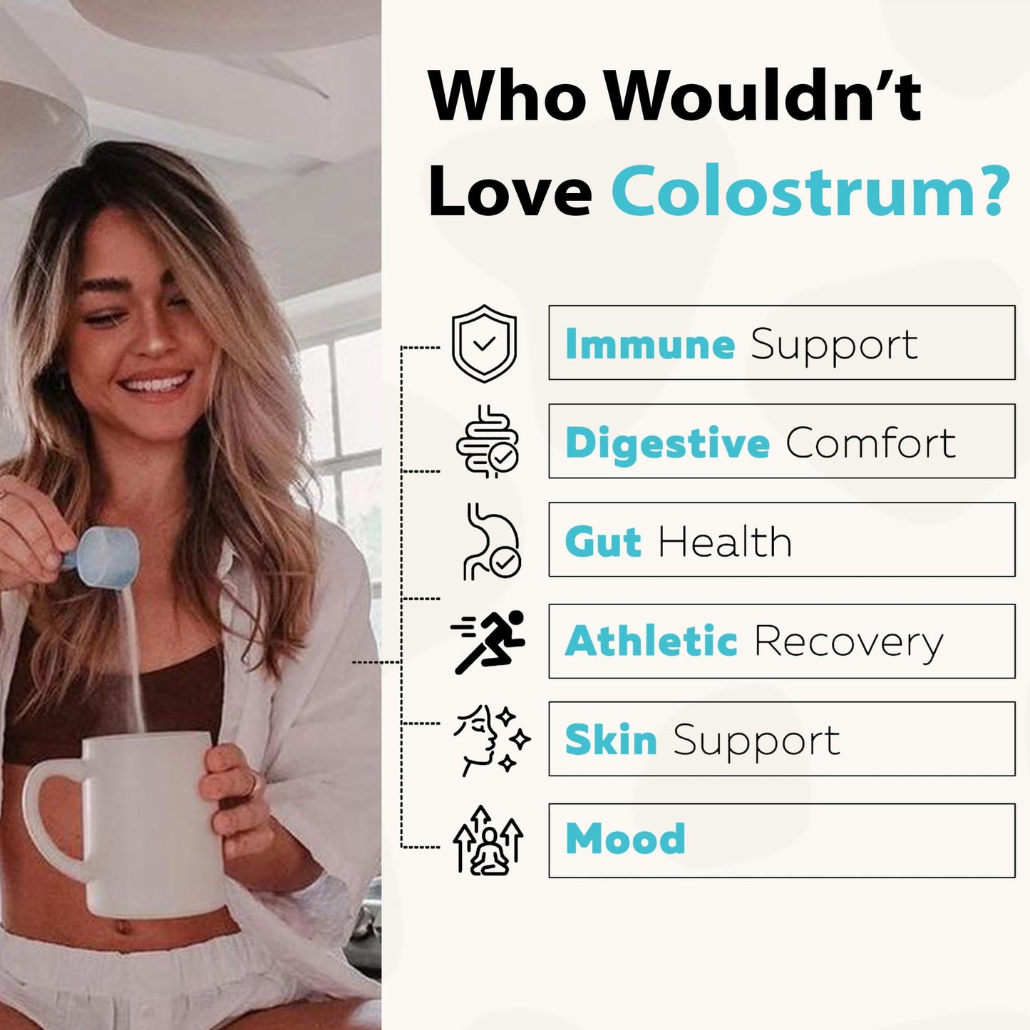 Nutragenis Colostrum Premium Powder for Gut Health, Immunity, Muscle Recovery & Bloating Relief, 4.23 Ounce