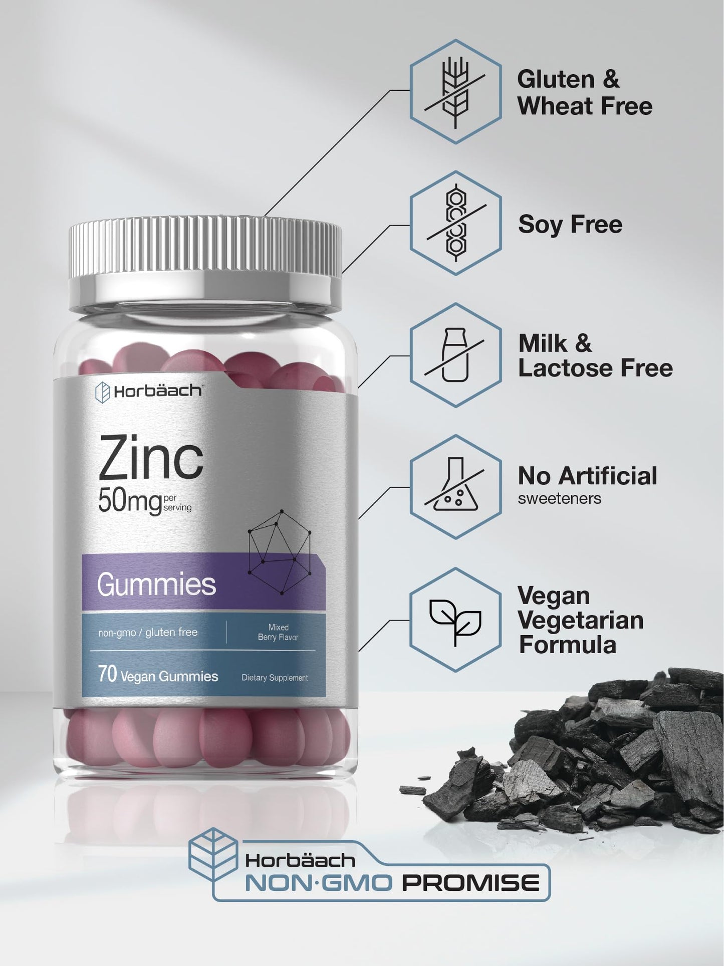 Horbäach Zinc Gummies 70 Count