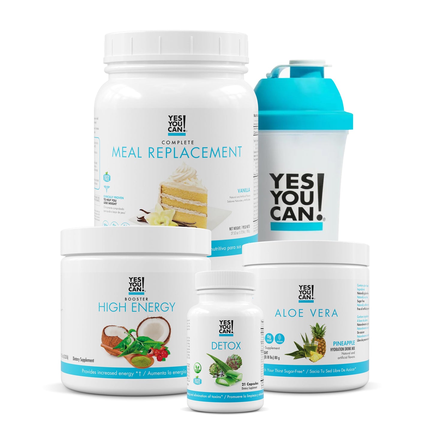 Yes You Can! Detox Plus Kit Vanilla & Aloe Vera Pineapple Powder 36.3322