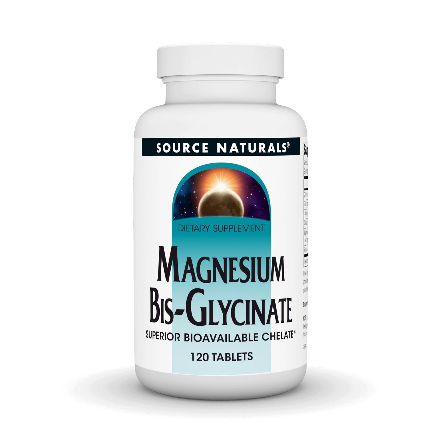 Source Naturals Magnesium Bis-Glycinate Tablet, 120 Tablets