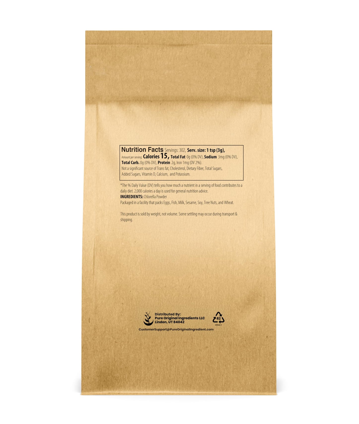 PURE ORIGINAL INGREDIENTS Chlorella Powder 32 Ounce