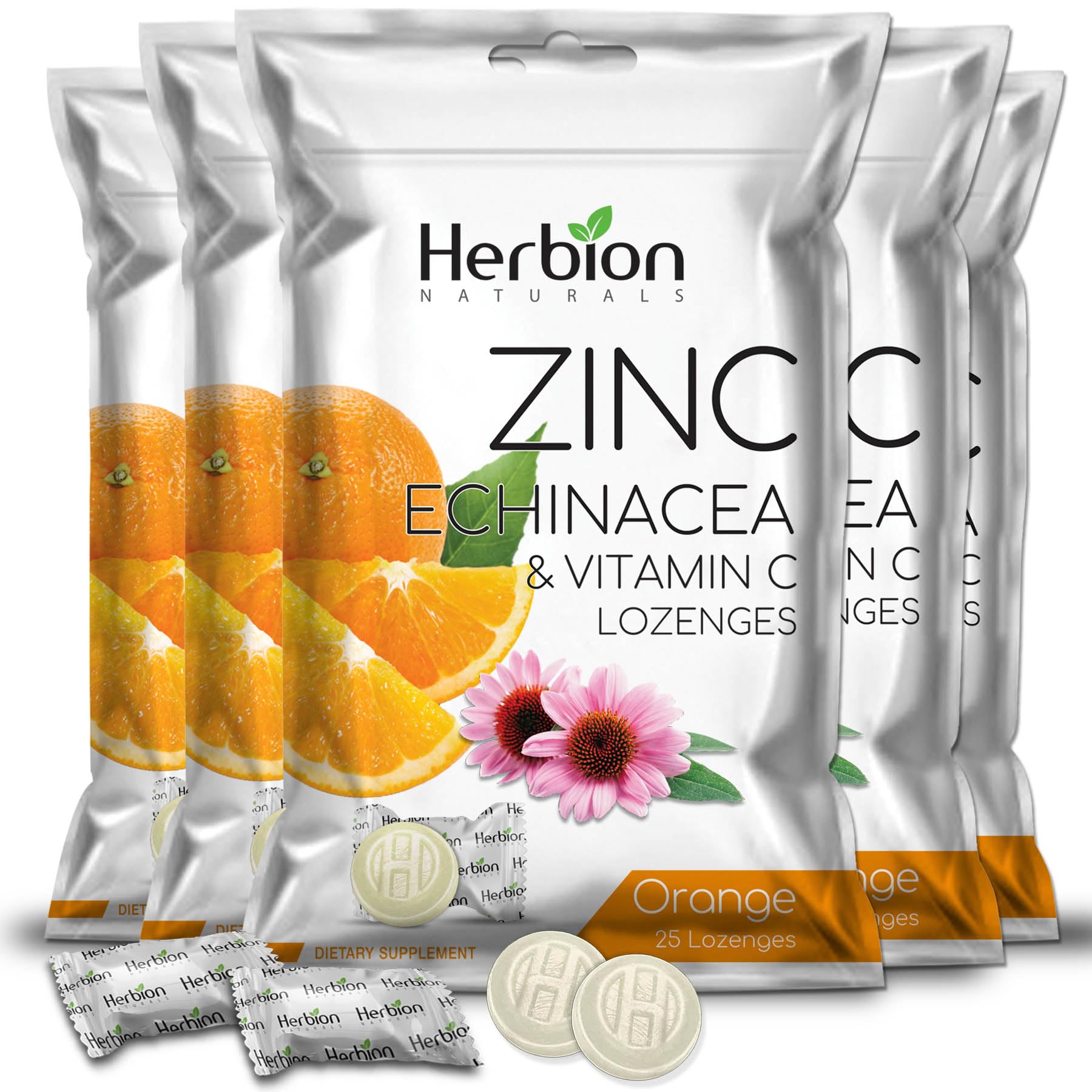 HERBION Zinc, Echinacea & Vitamin C Lozenges 125 Count