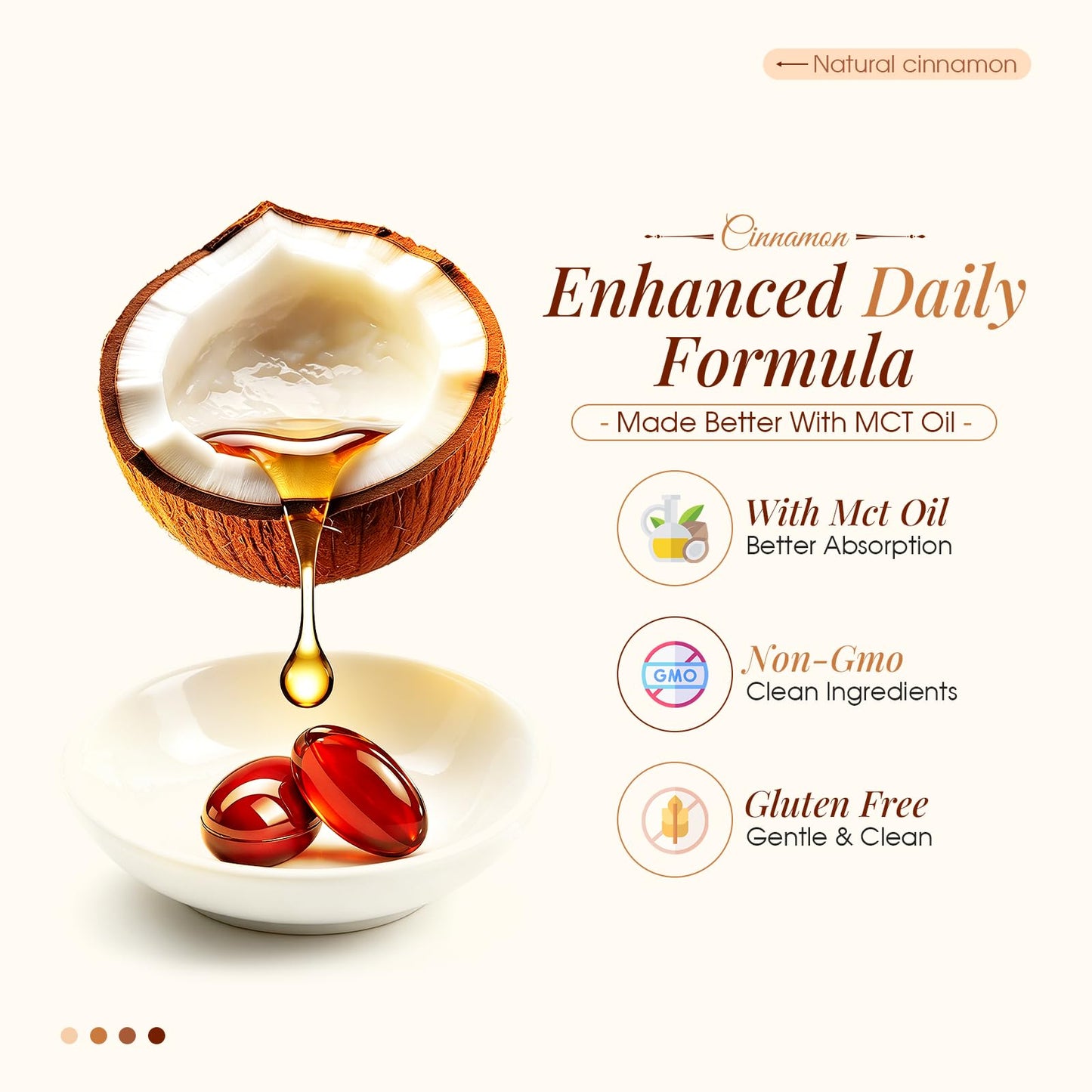 Aevezom Ceylon Cinnamon Softgels with MCT Oil 7200mg 2 Count