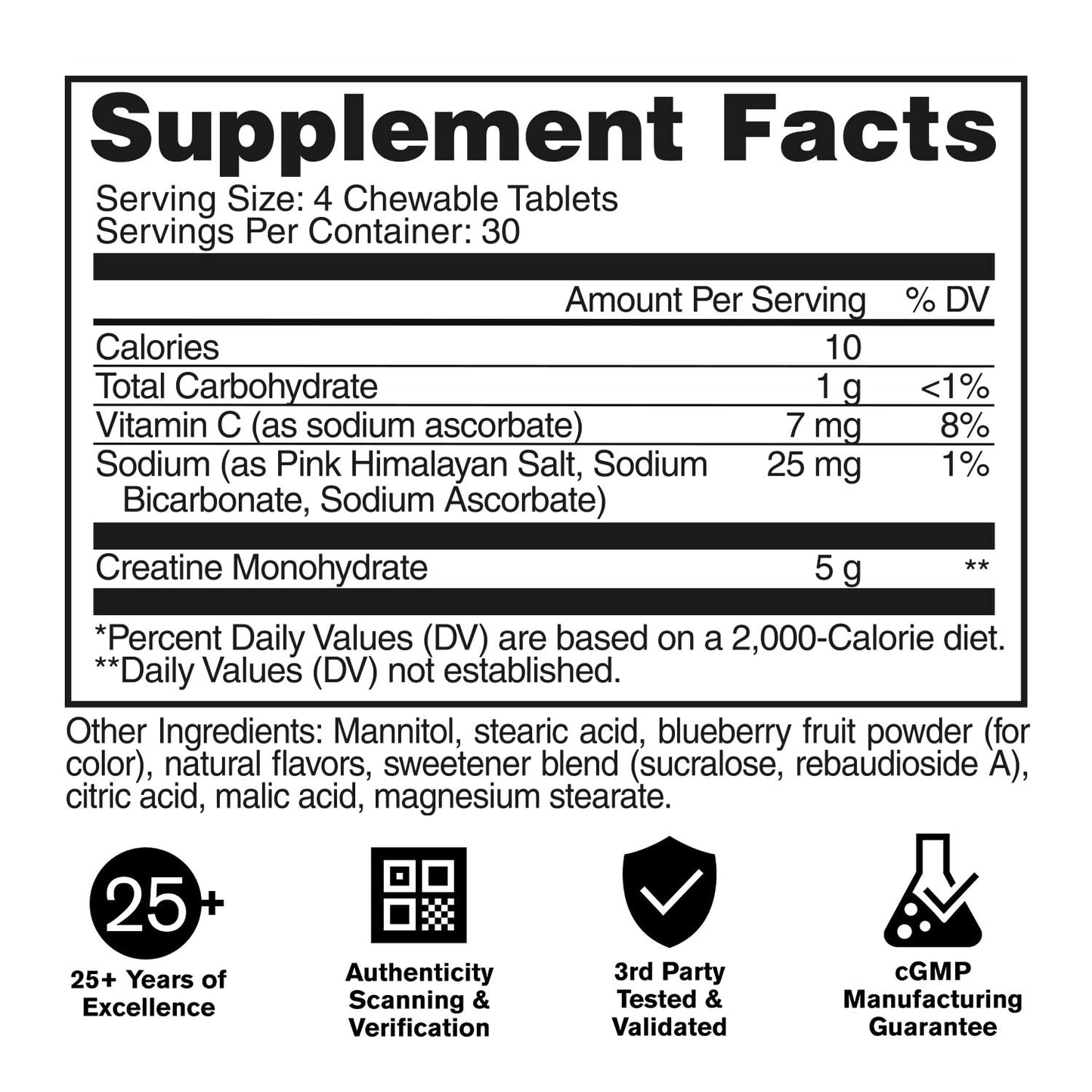 GAT SPORT Creatine Chews Chewable, 30 Count