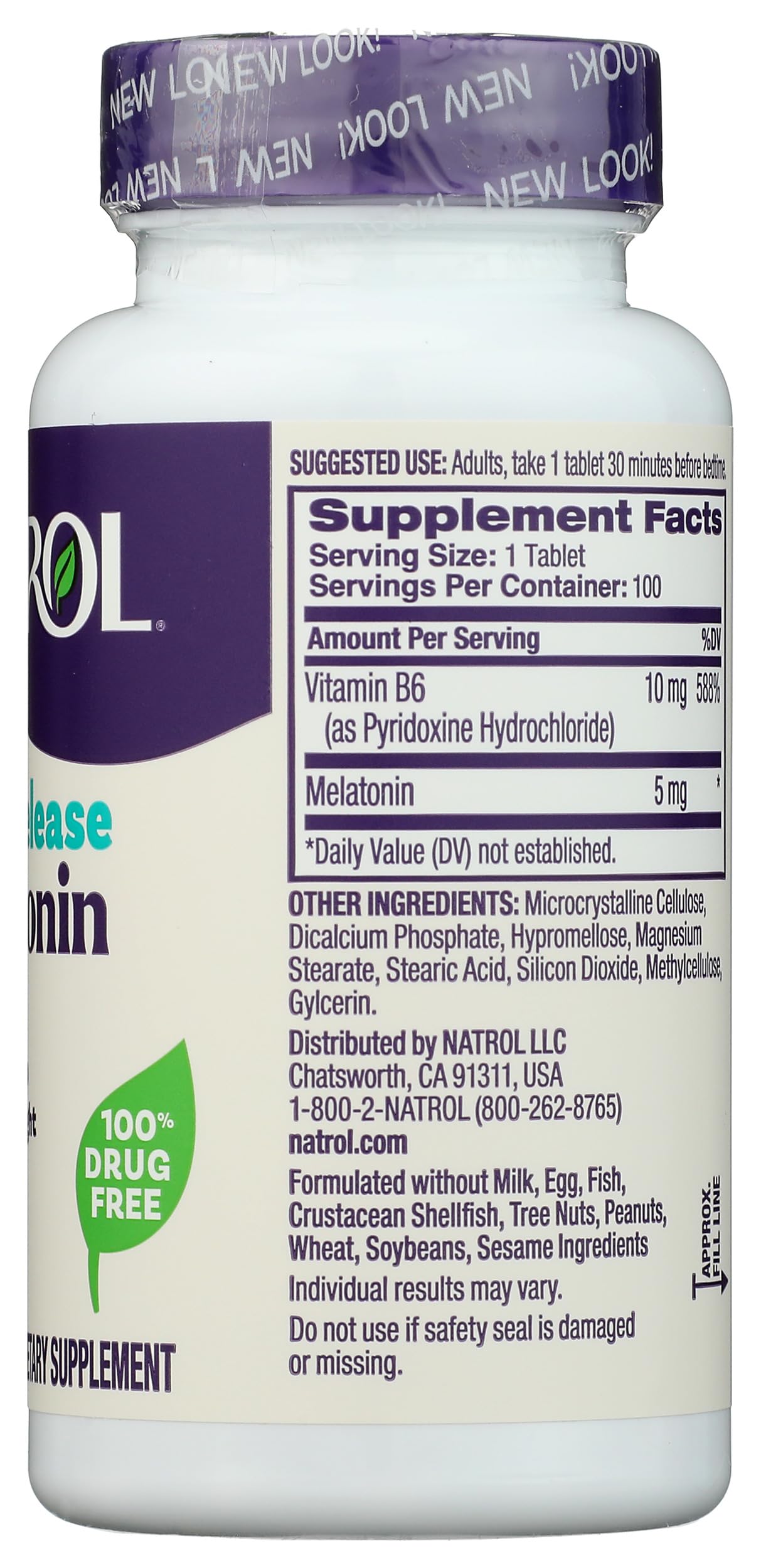 Natrol Melatonin 5mg Time Release Tablet, 100 Count