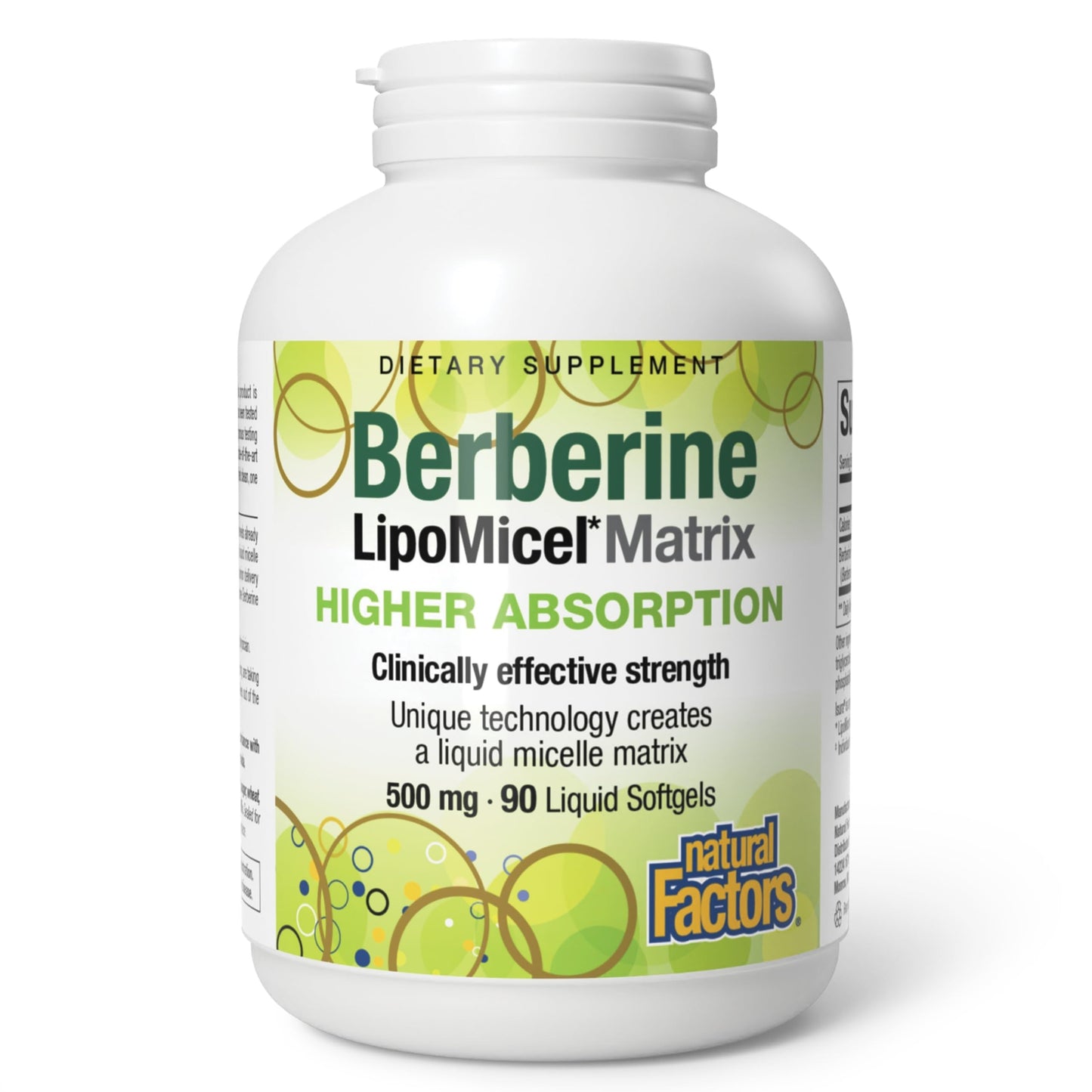Natural Factors Berberine LipoMicel Matrix Softgels 90