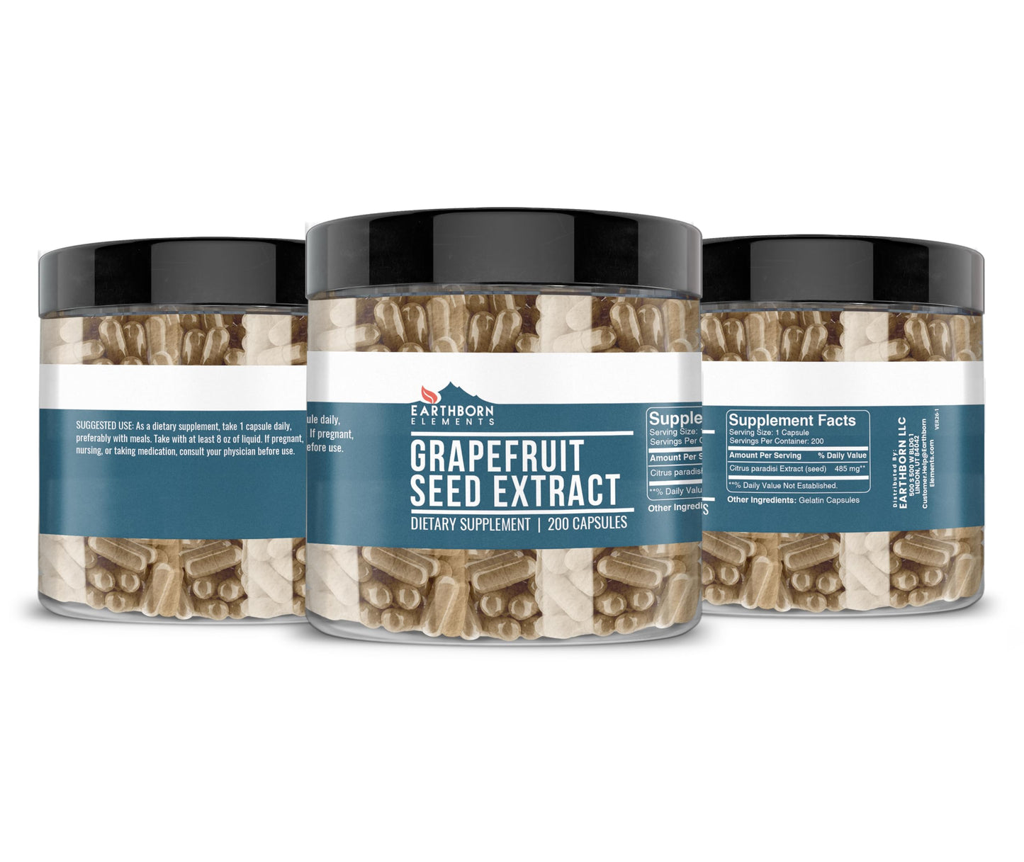 Earthborn Elements Grapefruit Seed Extract Capsules 200