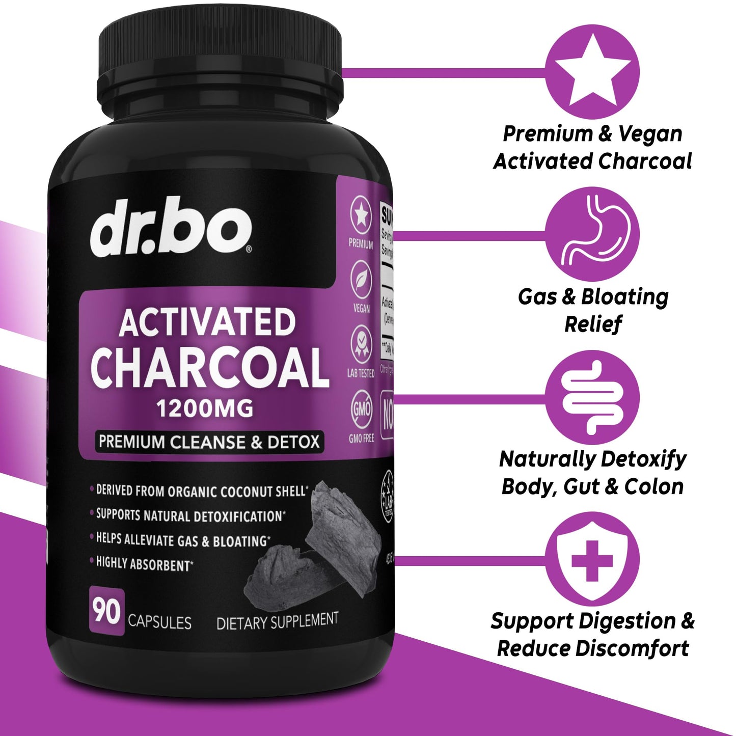 DR. BO Liver Cleanse & Activated Charcoal Capsules, 1 Capsule