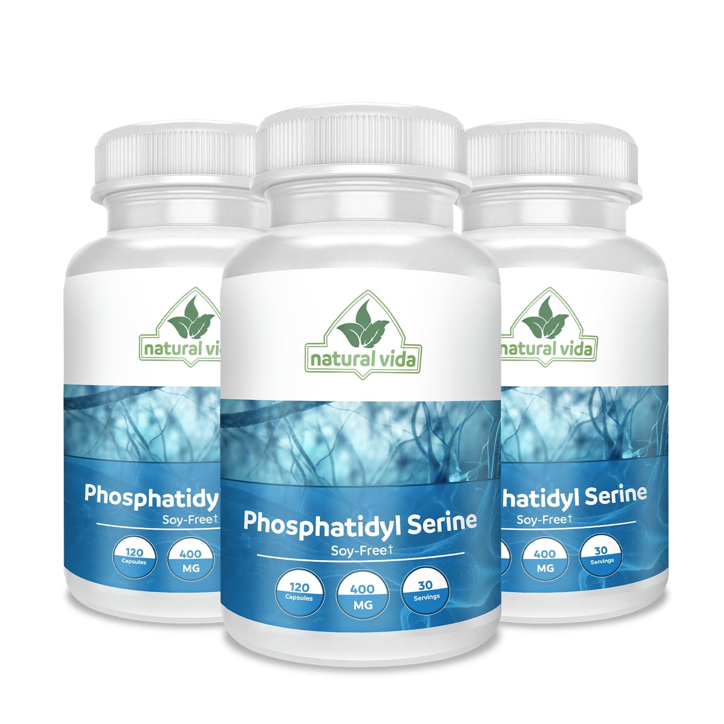 Natural Vida Phosphatidylserine 400mg Capsules, 120 Count