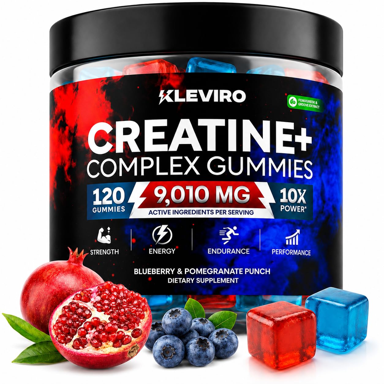 KLEVIRO Creatine Monohydrate Gummies 120 Count