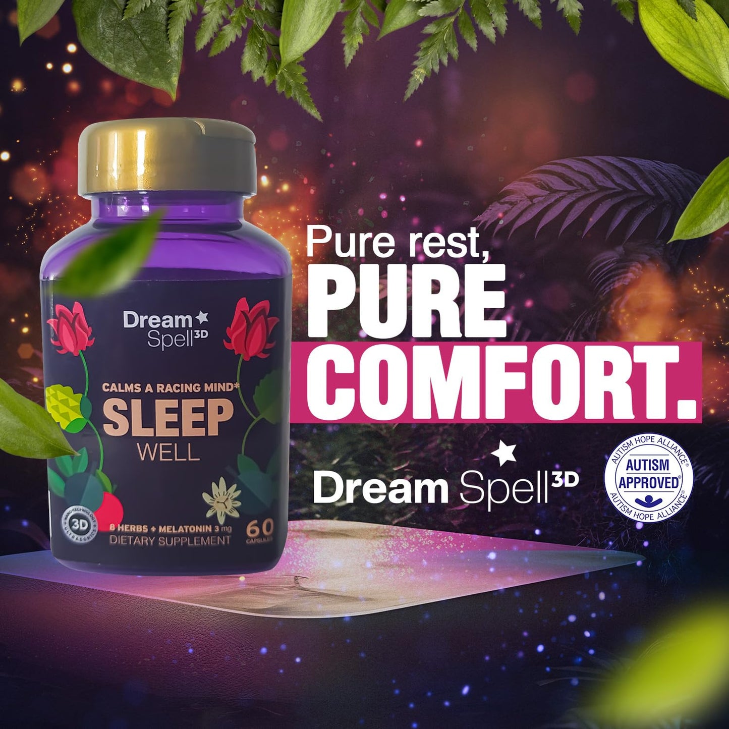 Dream Spell 3D Natural-Based Sleep Aid Capsule 60