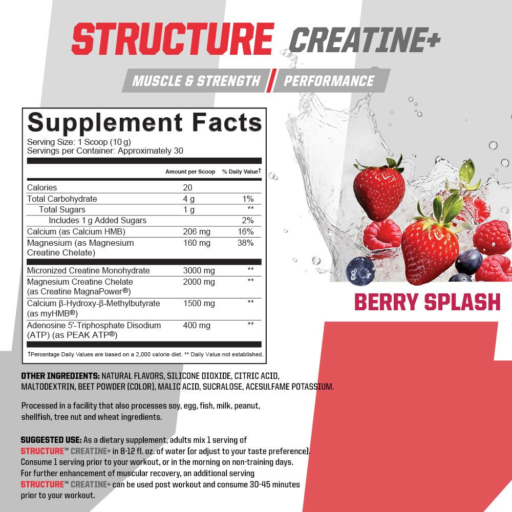 Undefined Nutrition Structure Creatine+ Powder, 10.6 oz