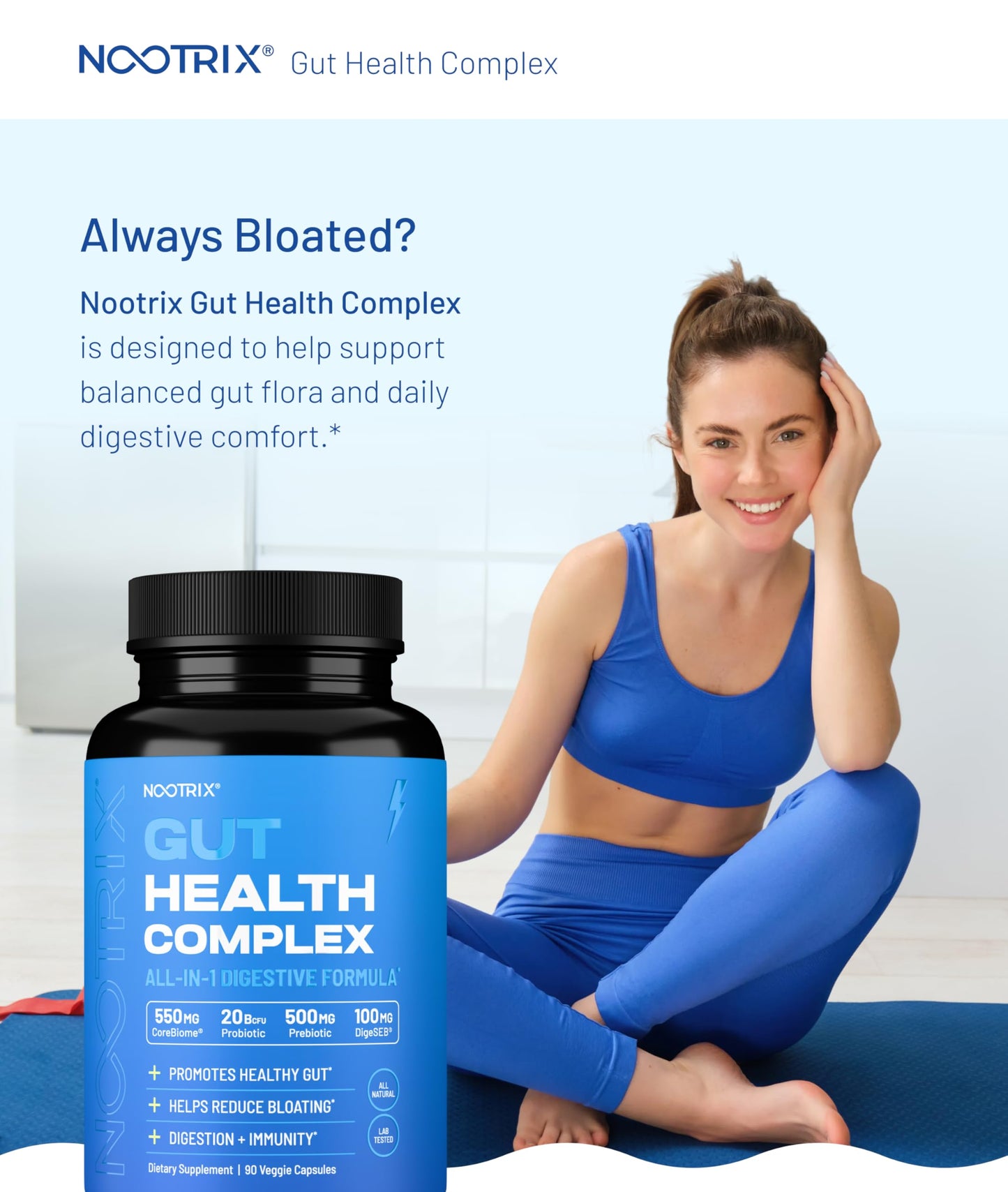 Nootrix Gut Health Complex Supplement Capsules 180