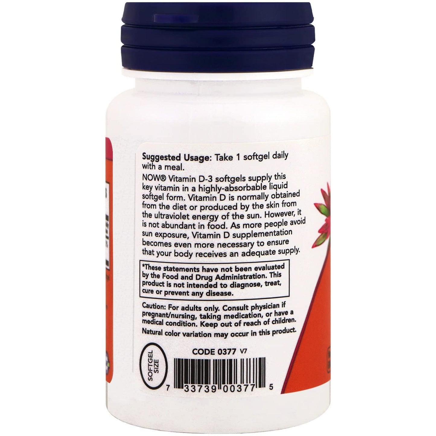 NOW Foods Vitamin D-3 High Potency Softgel 240 Softgels