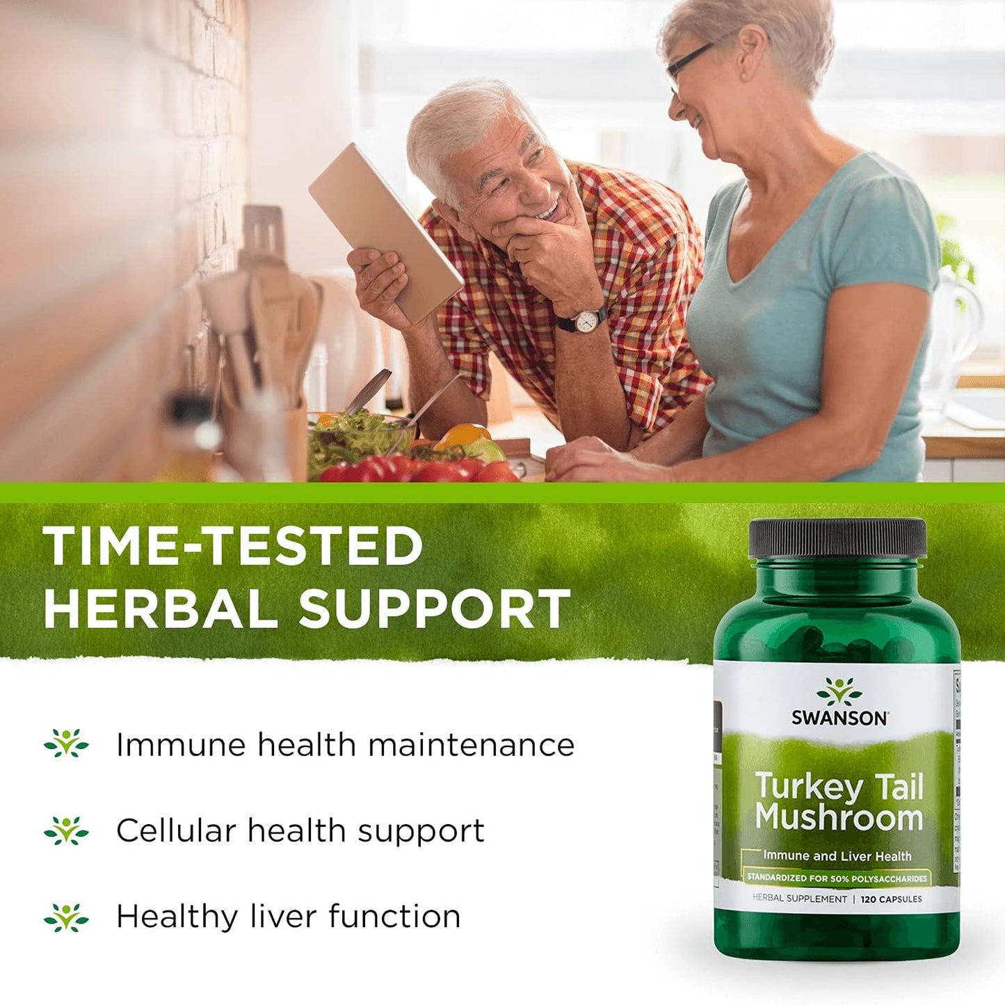 Swanson Turkey Tail Mushroom Capsules 480
