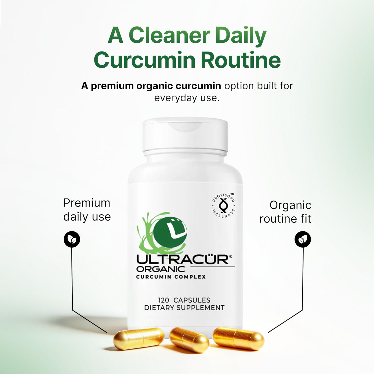UltraCur Organic Turmeric Capsules 120 Count