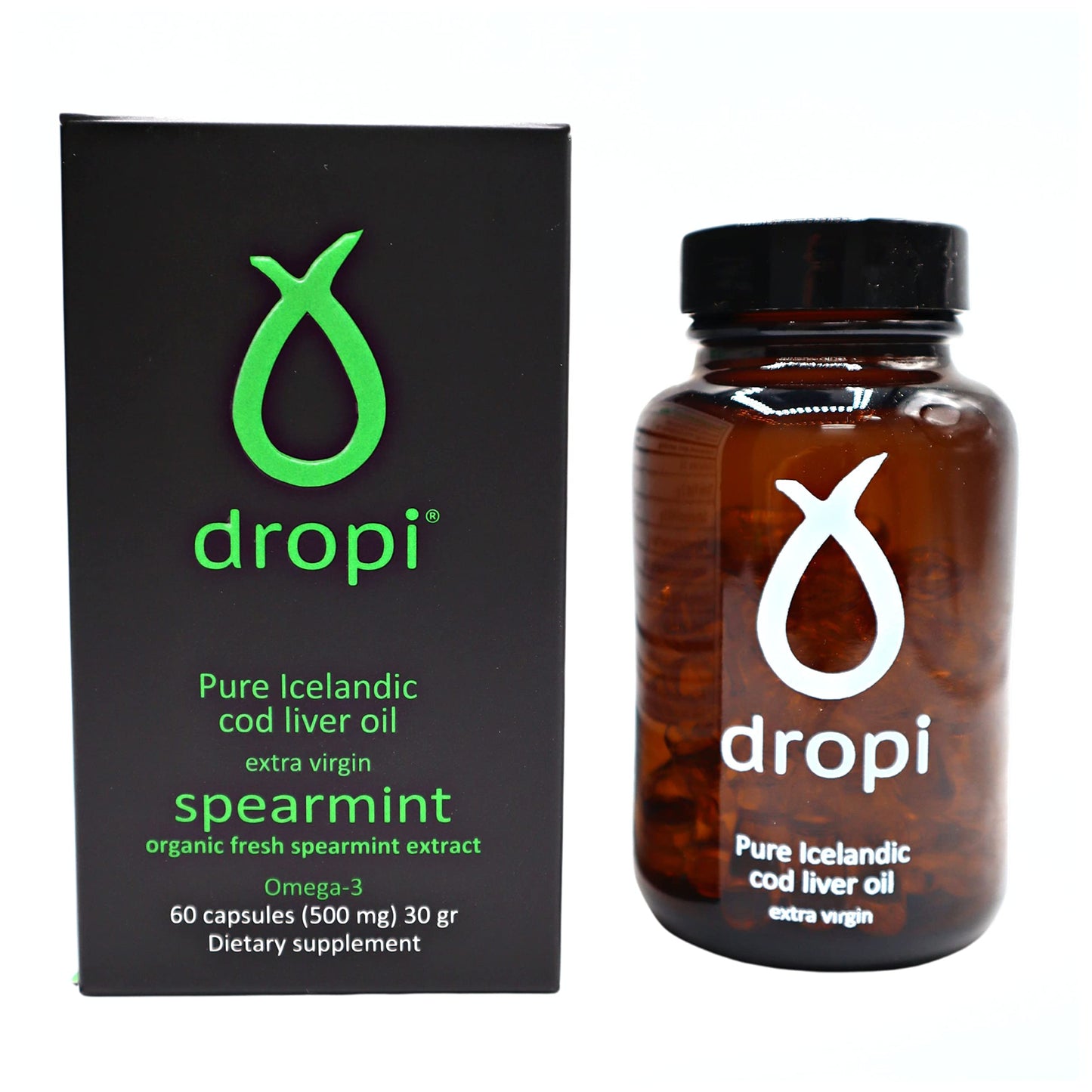 Generic Dropi Pure Icelandic Cod Liver Oil Capsules/Softgels 60 Count