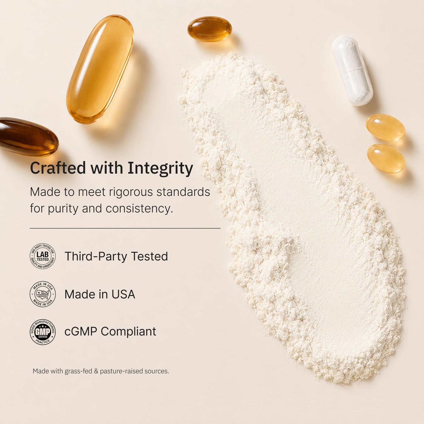 NATUREVOL Multi Collagen Peptides Powder 1 lb