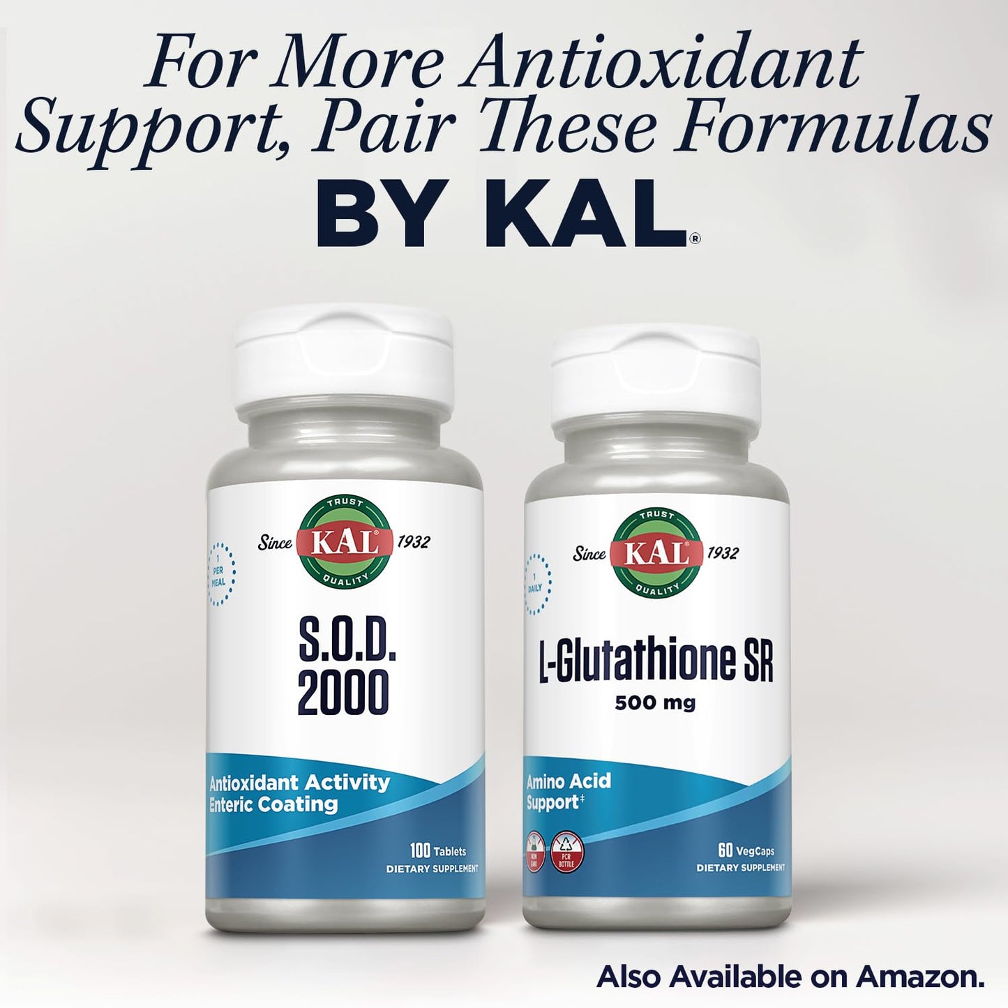 KAL S.O.D. 2000 Antioxidant Supplement - Beef Liver Source Tablets, 100 Tablets
