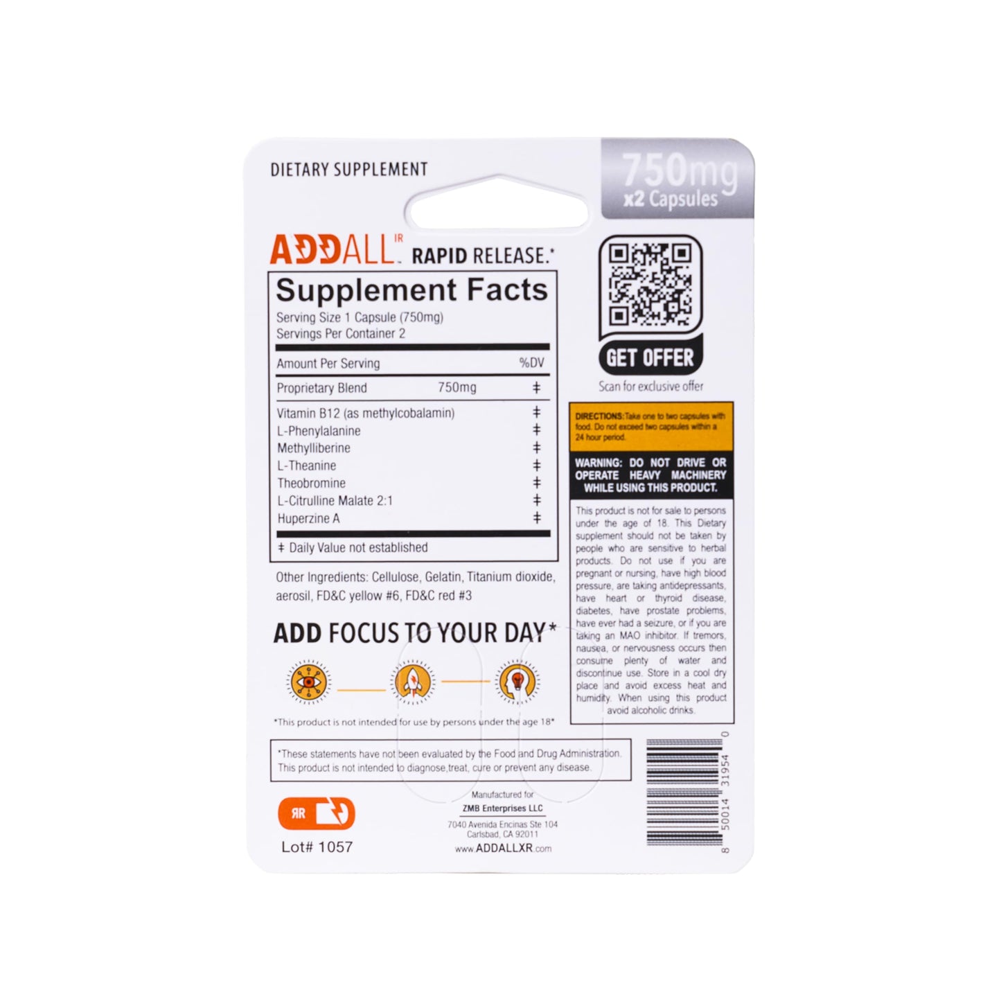 Addall Rapid Release Supplement 24 Capsules