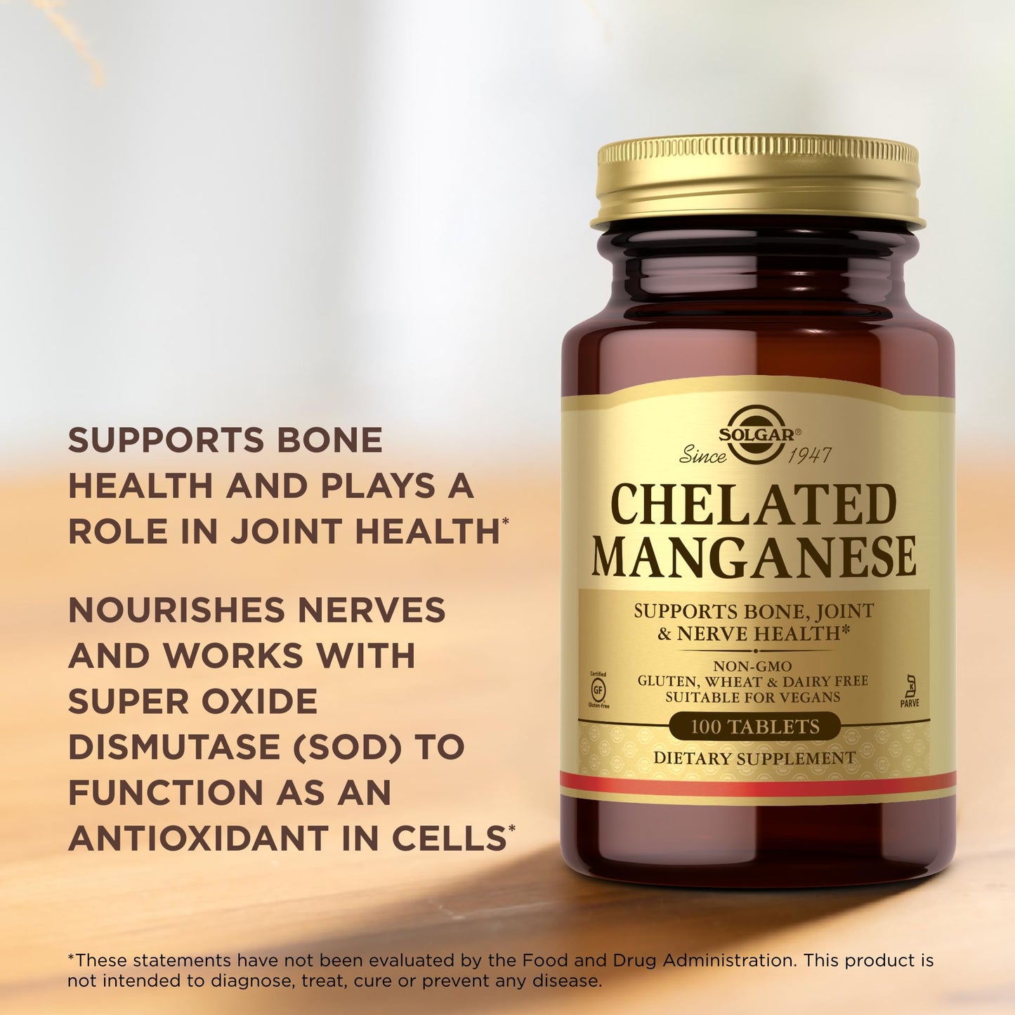 Solgar Chelated Manganese Tablets 3 Pack