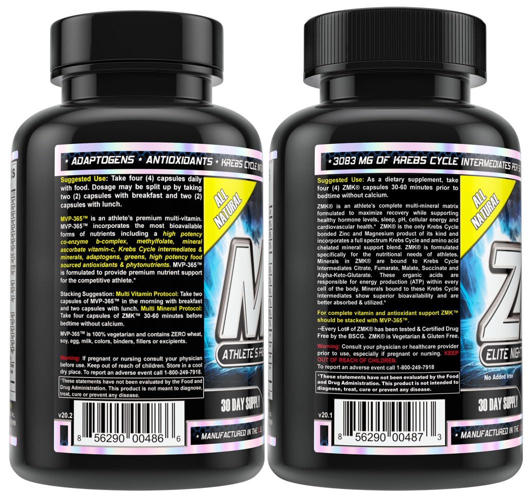 MST Foundation Stack ZMK Nighttime Multi-Mineral MVP-365 Premium Multiple Vitamin, 120 Capsules