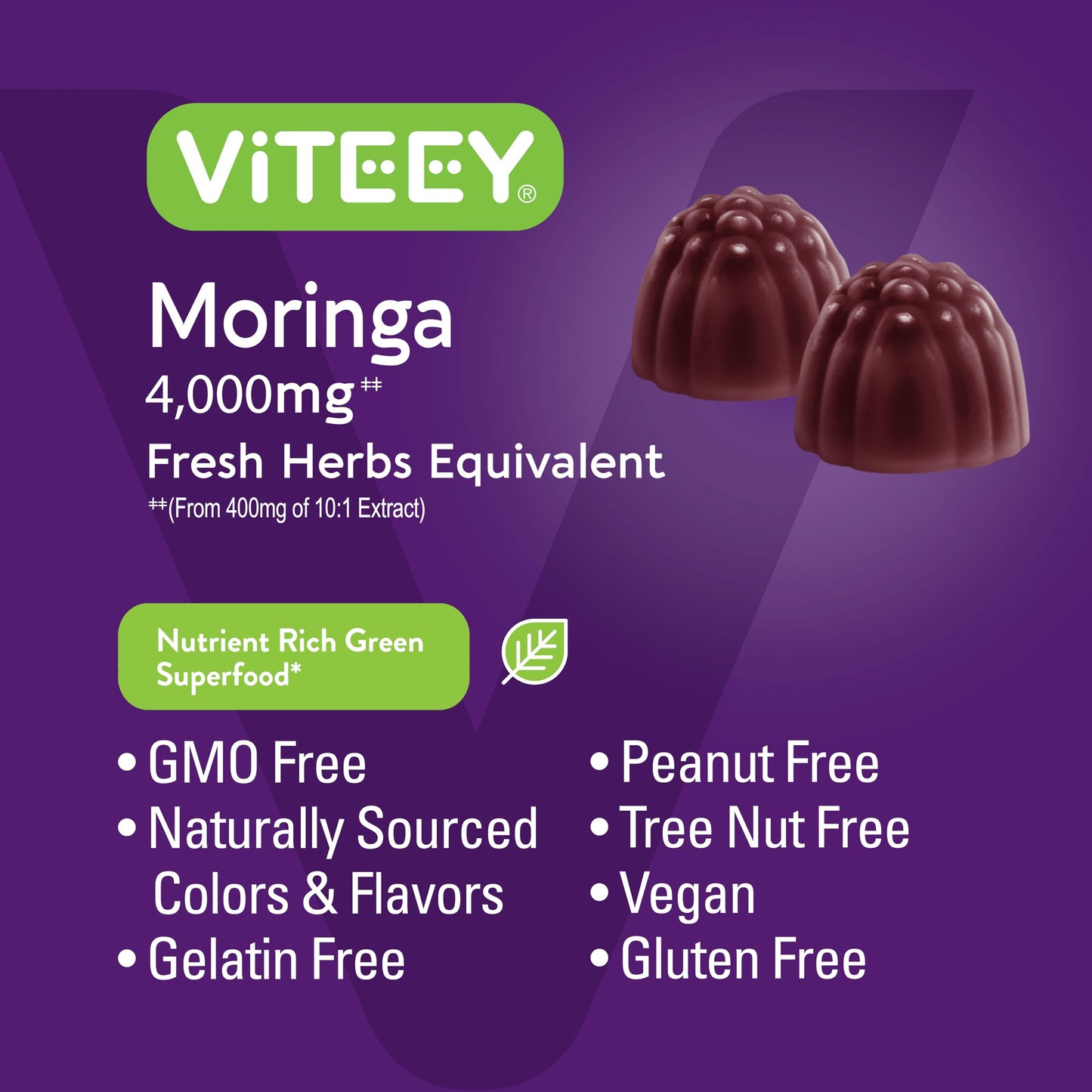 Viteey Moringa Gummies 60 Count