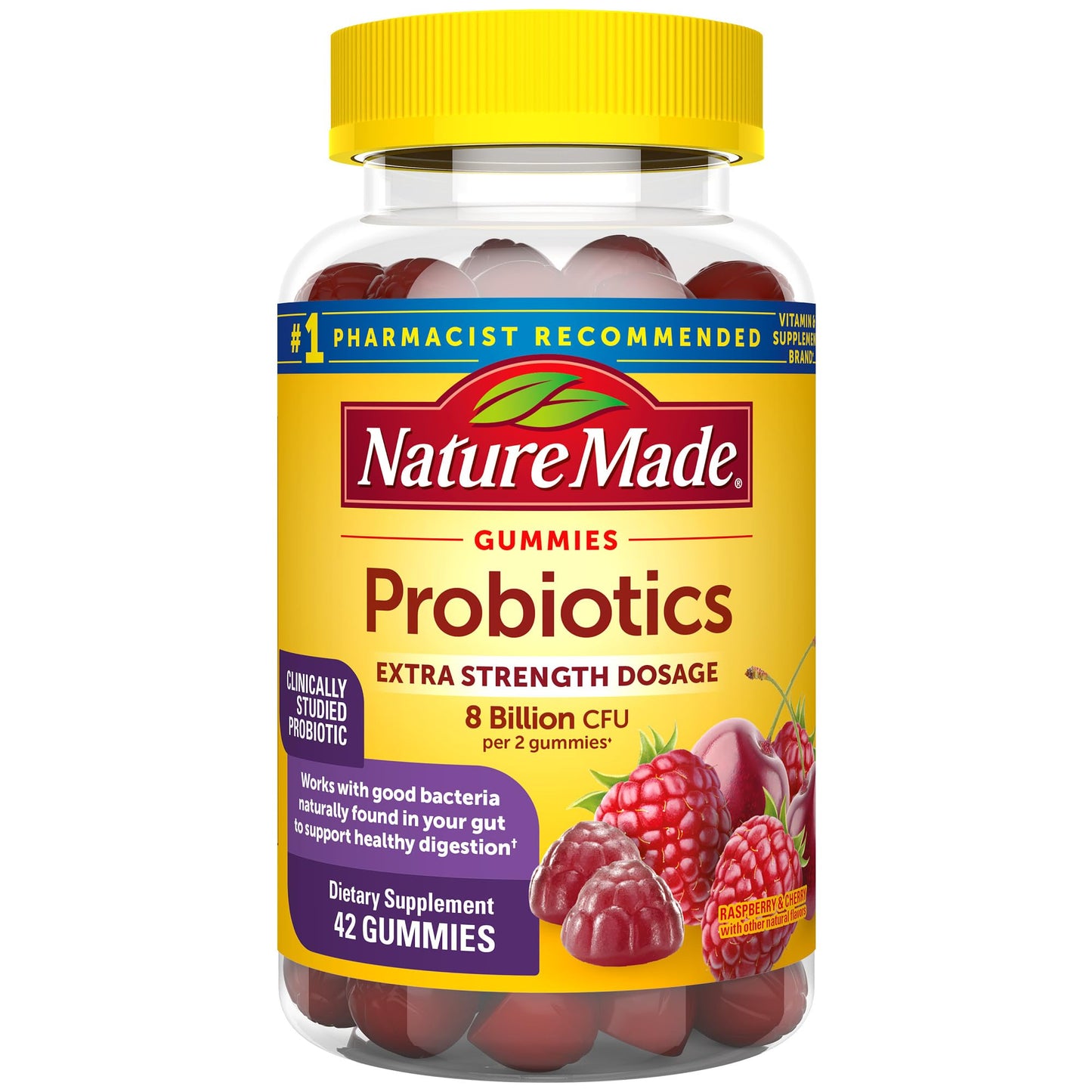 Nature Made Probiotics Extra Strength Dosage Gummies 42 Count