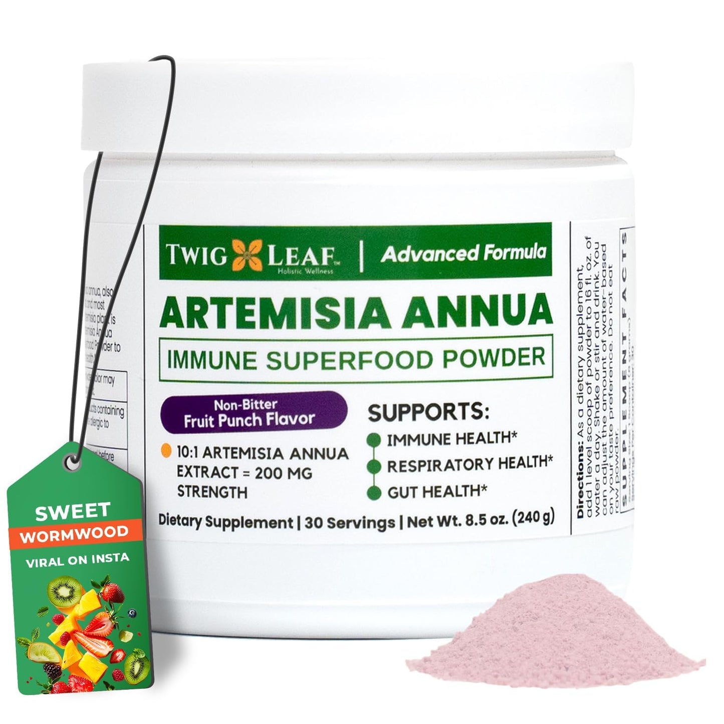 Twig & Leaf Artemisia Annua Sweet Wormwood Herbal Powder, 8.5 oz