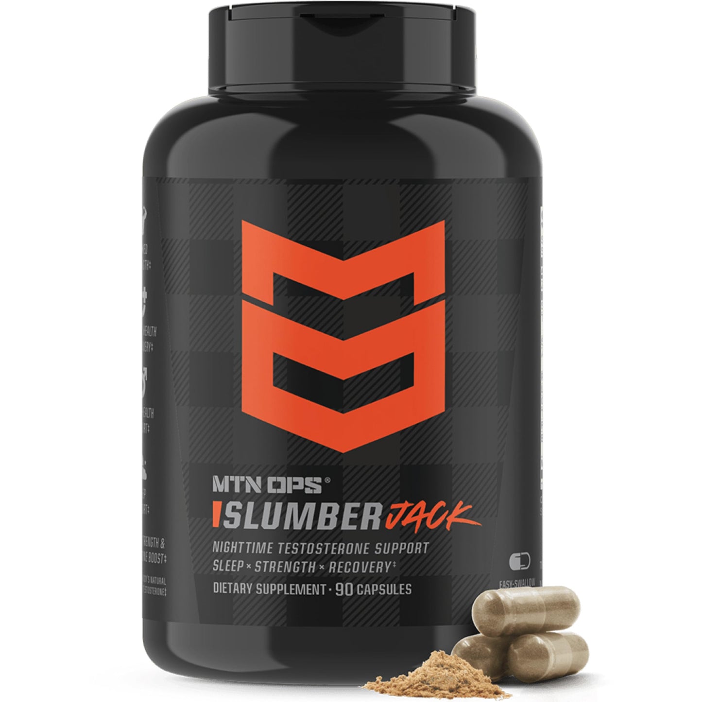 MTN OPS Slumber Jack Men's Sleep & Recovery Supplement Capsules, 90 Count