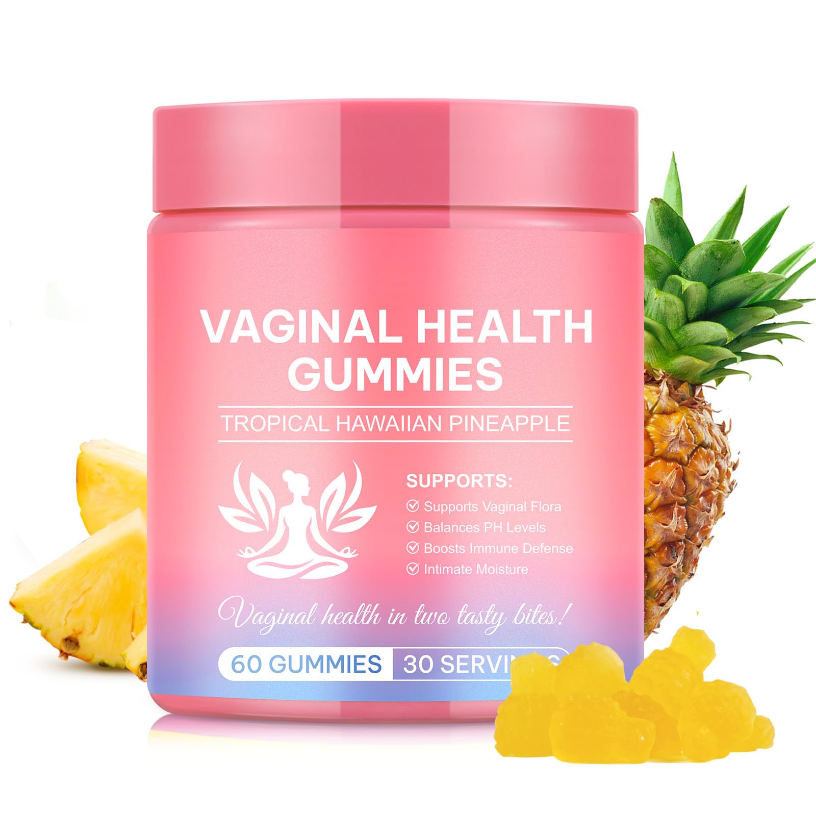 FuyunCo Vaginal Probiotics Source Feminine Gummies, 60 Count