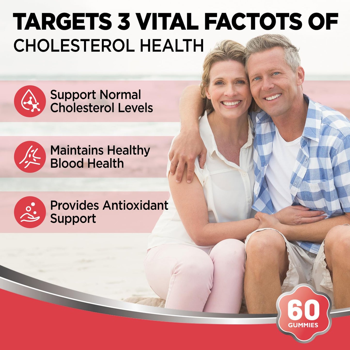 HOLLEGEND Cholesterol Gummies Gummy, 60 Count