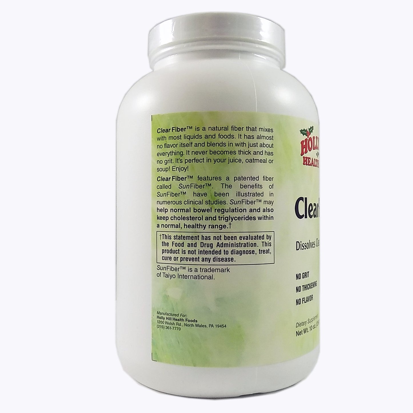 Holly Hill Health Foods Clear Fiber Powder, 10 Ounce