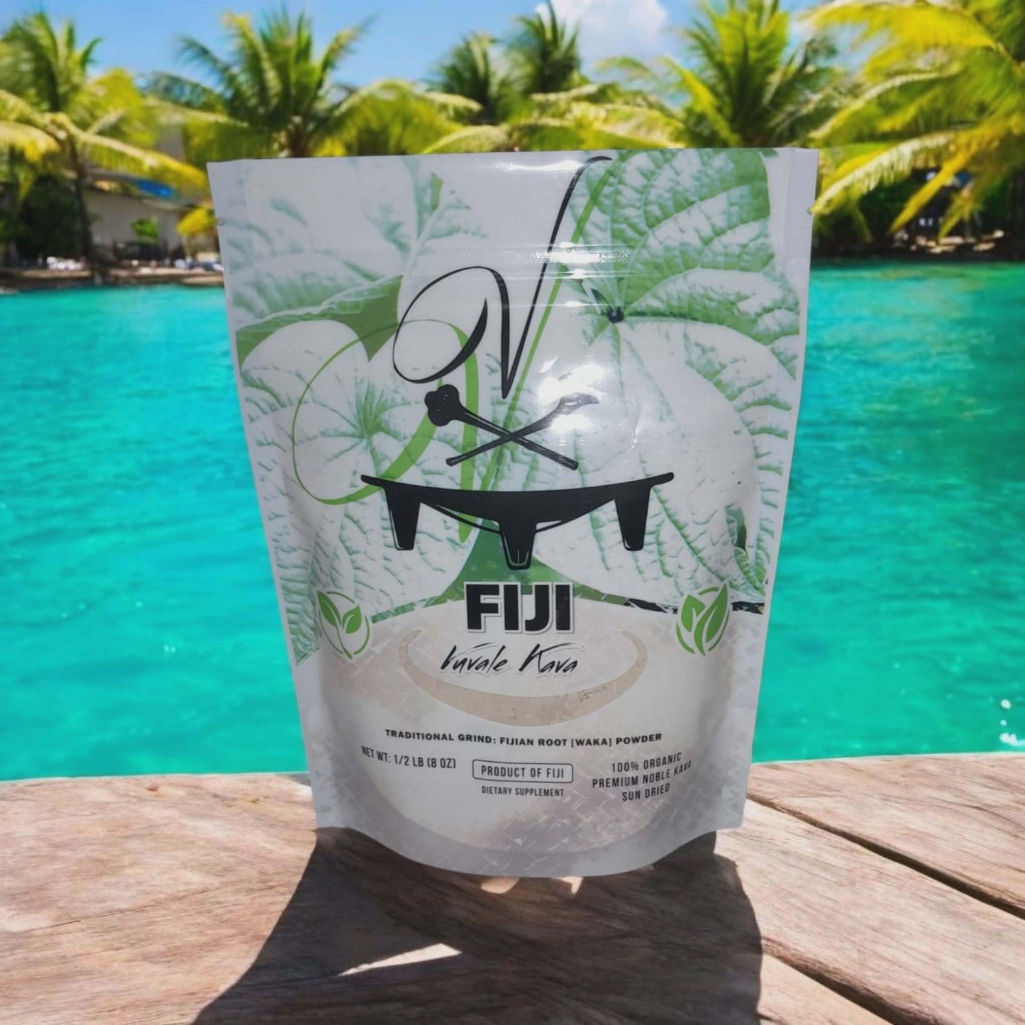 Roys All Natural Kava Fiji Vuvale Premium Noble Kava Traditional Grind Powder, 8 oz