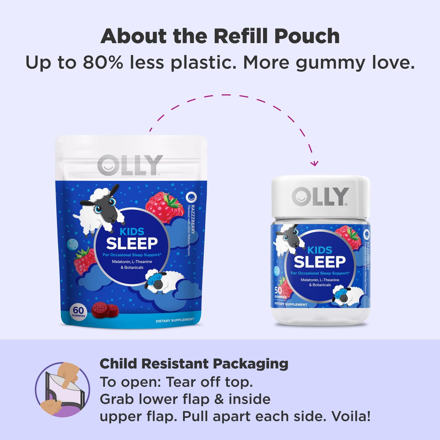 OLLY Kids Sleep Gummy, 60 Count