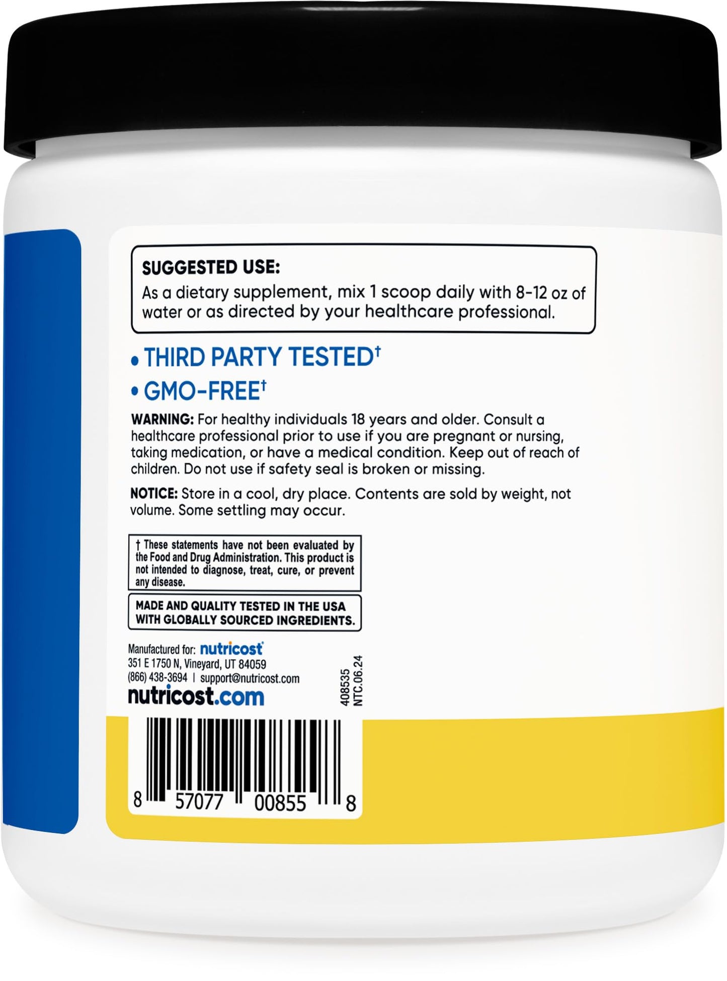 Nutricost BCAA Powder Pineapple, 8.7 Ounce