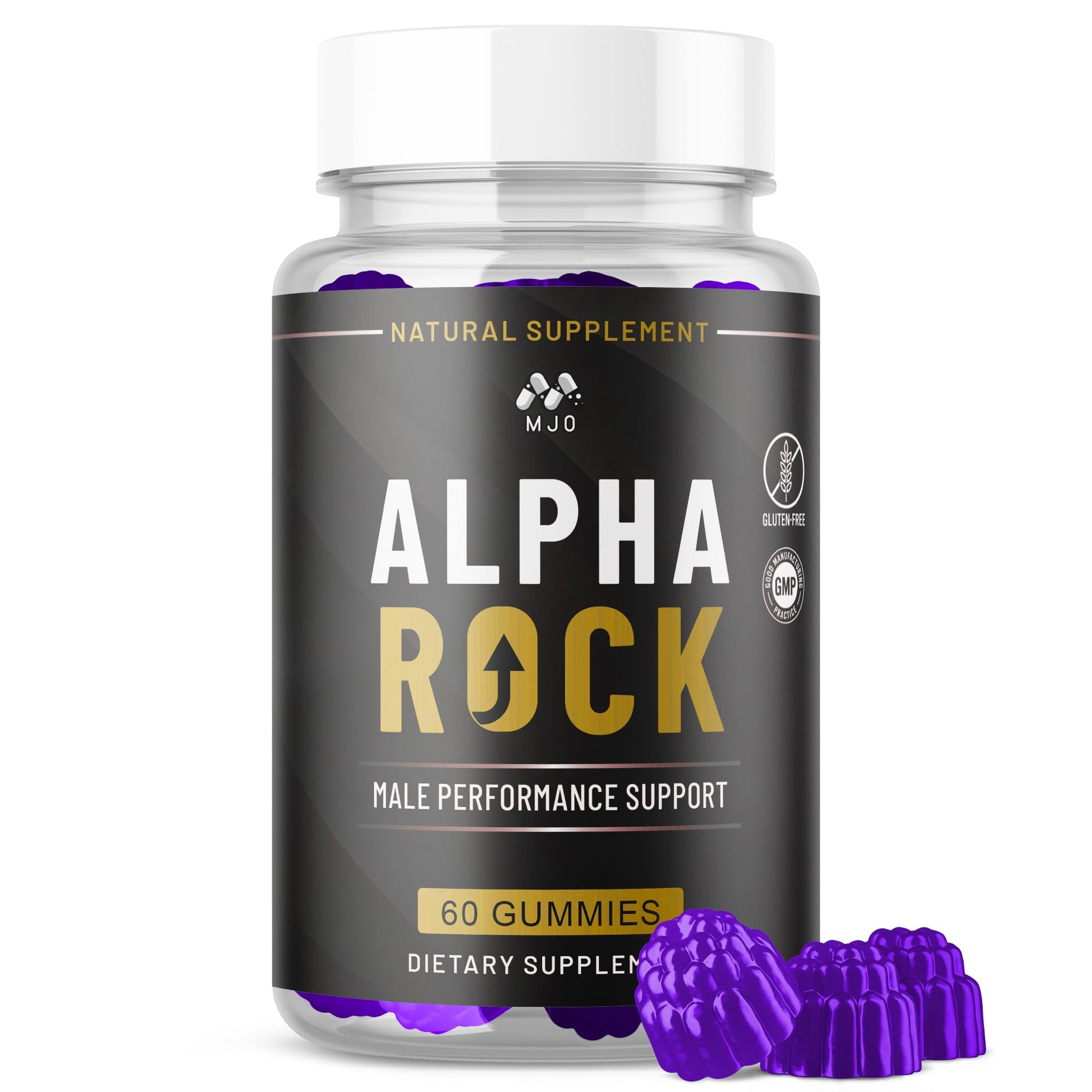MJO Alpha Rock Gummies for Men Chewable 60 Count