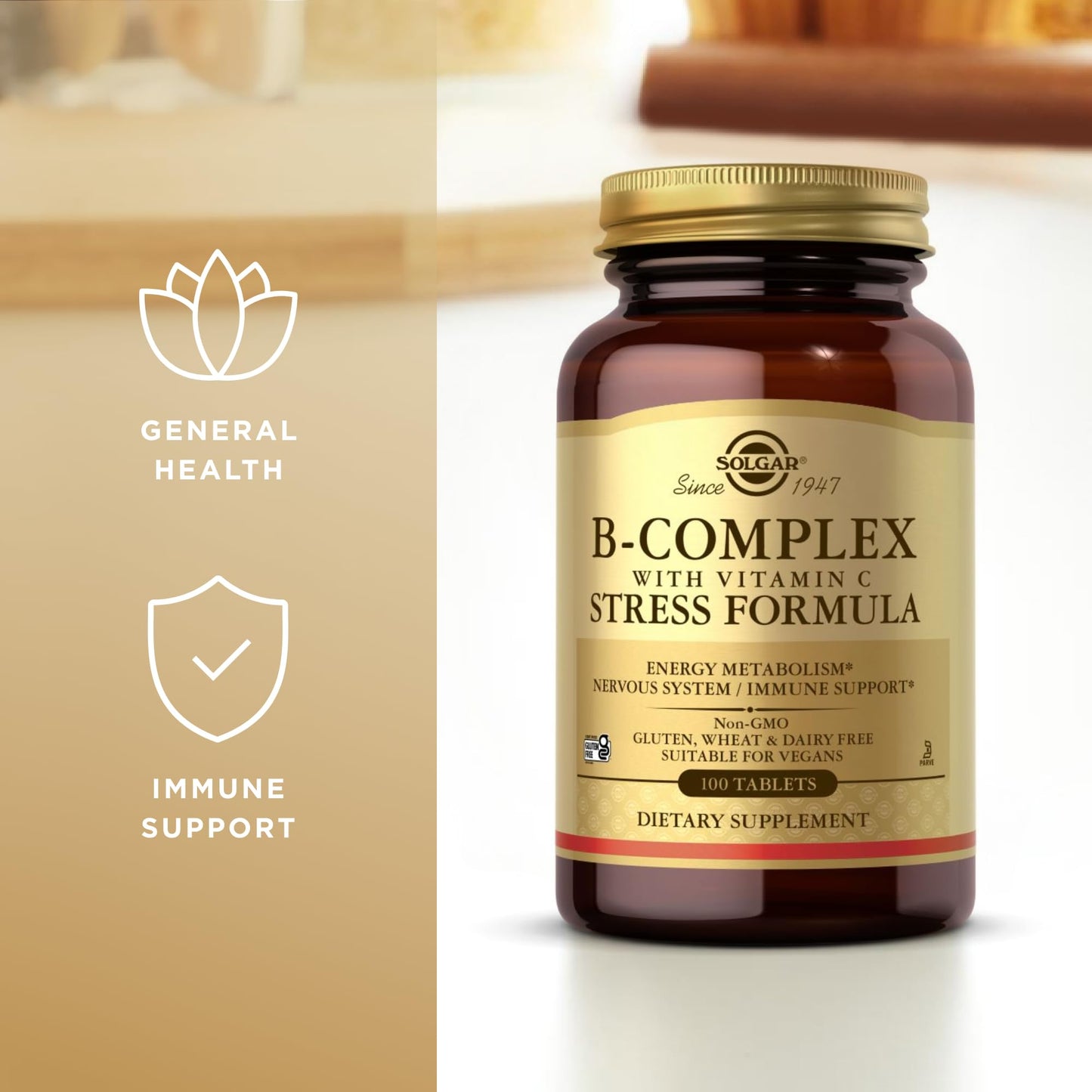 Solgar B-Complex with Vitamin C Stress Formula 200 Tablets