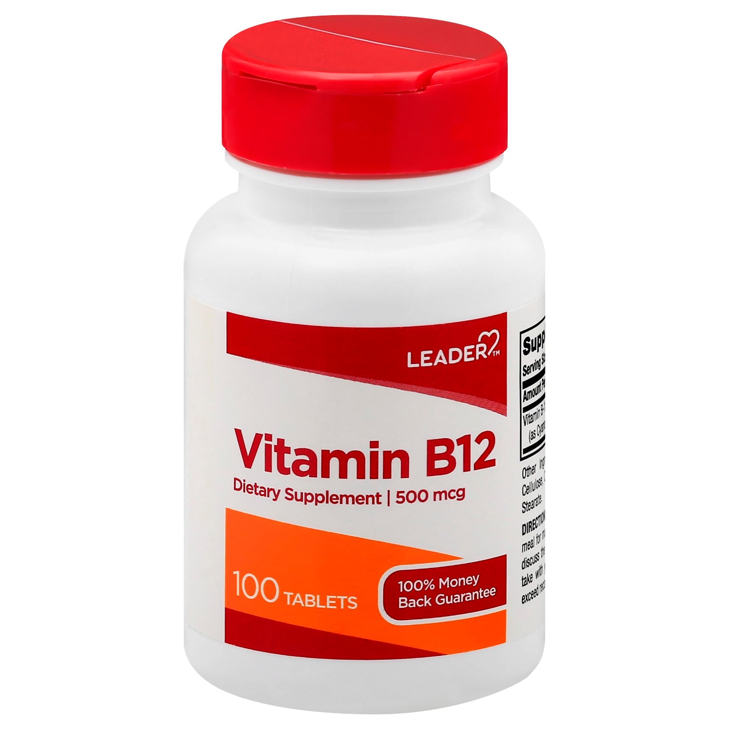 Leader Vitamin B-12 500MCG Tablets 100