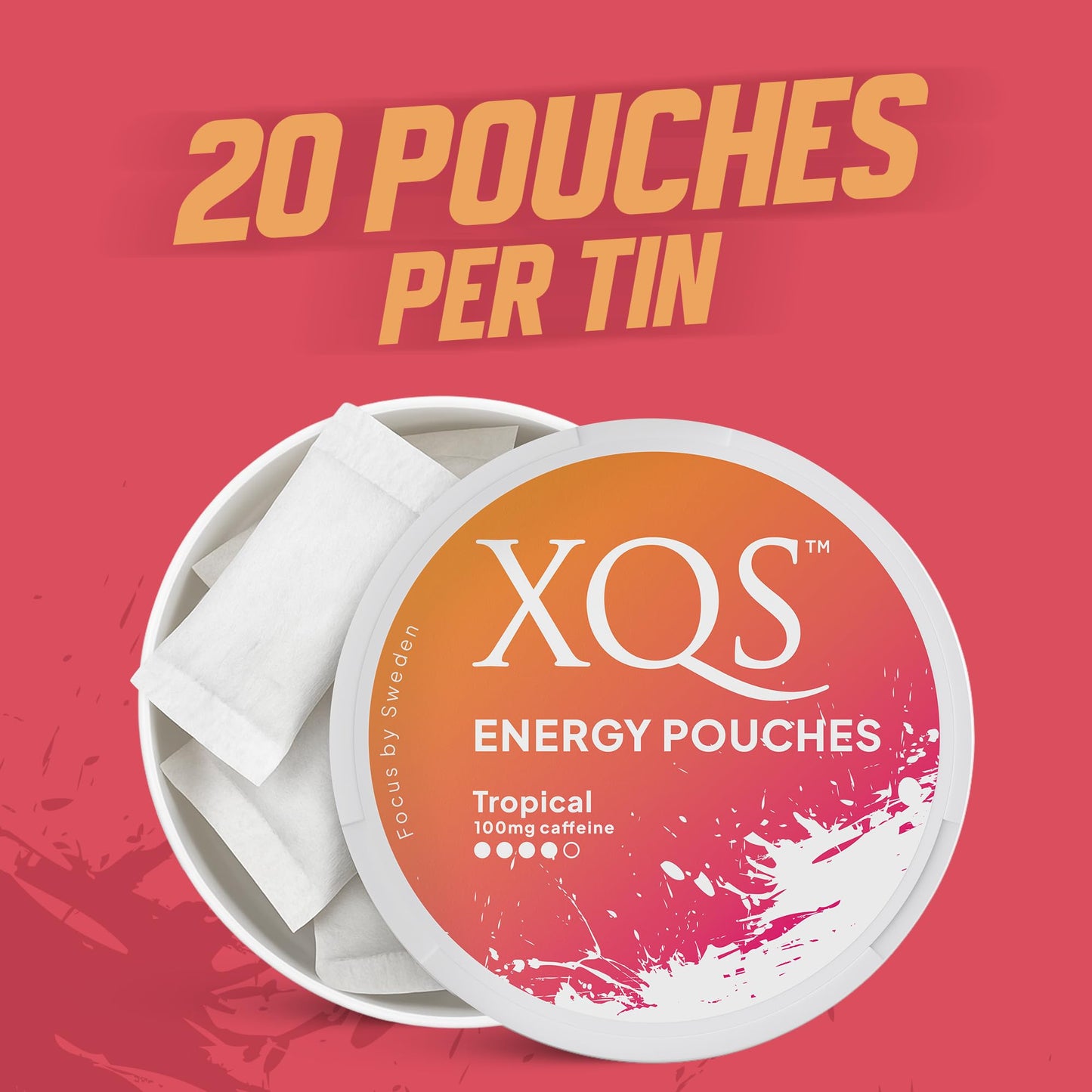 xqs Sugar Free Caffeine Pouches Caplets, 5 Count